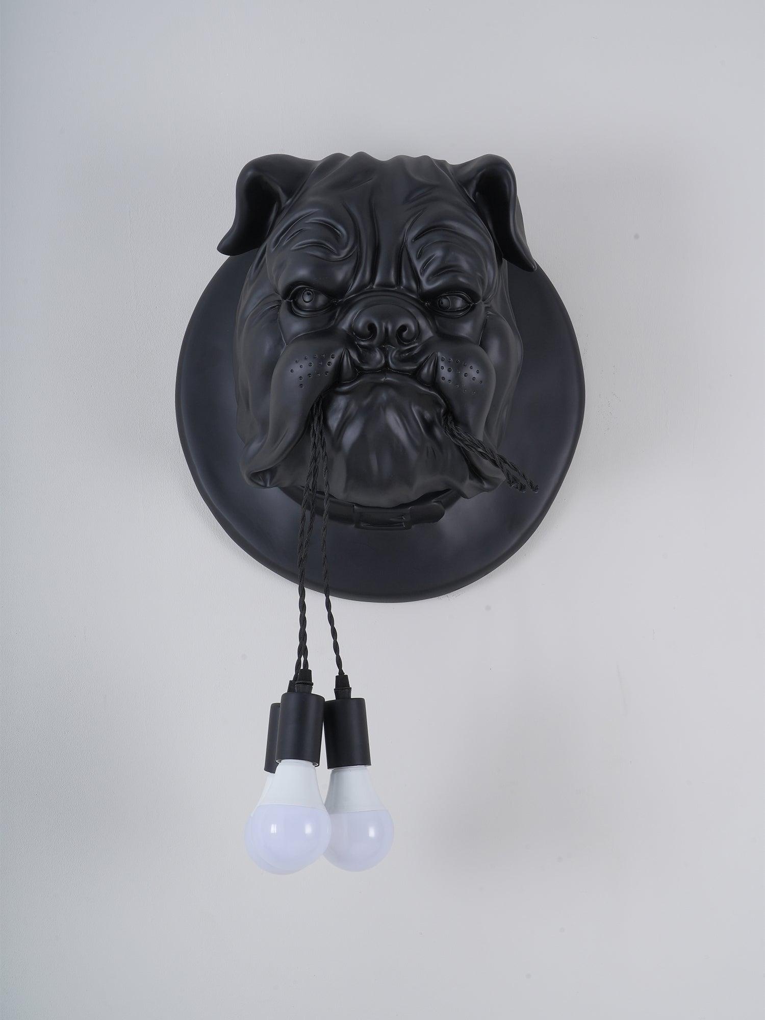 Umeri Wall Lamp Bulldog Sculpture Whimsical-Neutral Decor