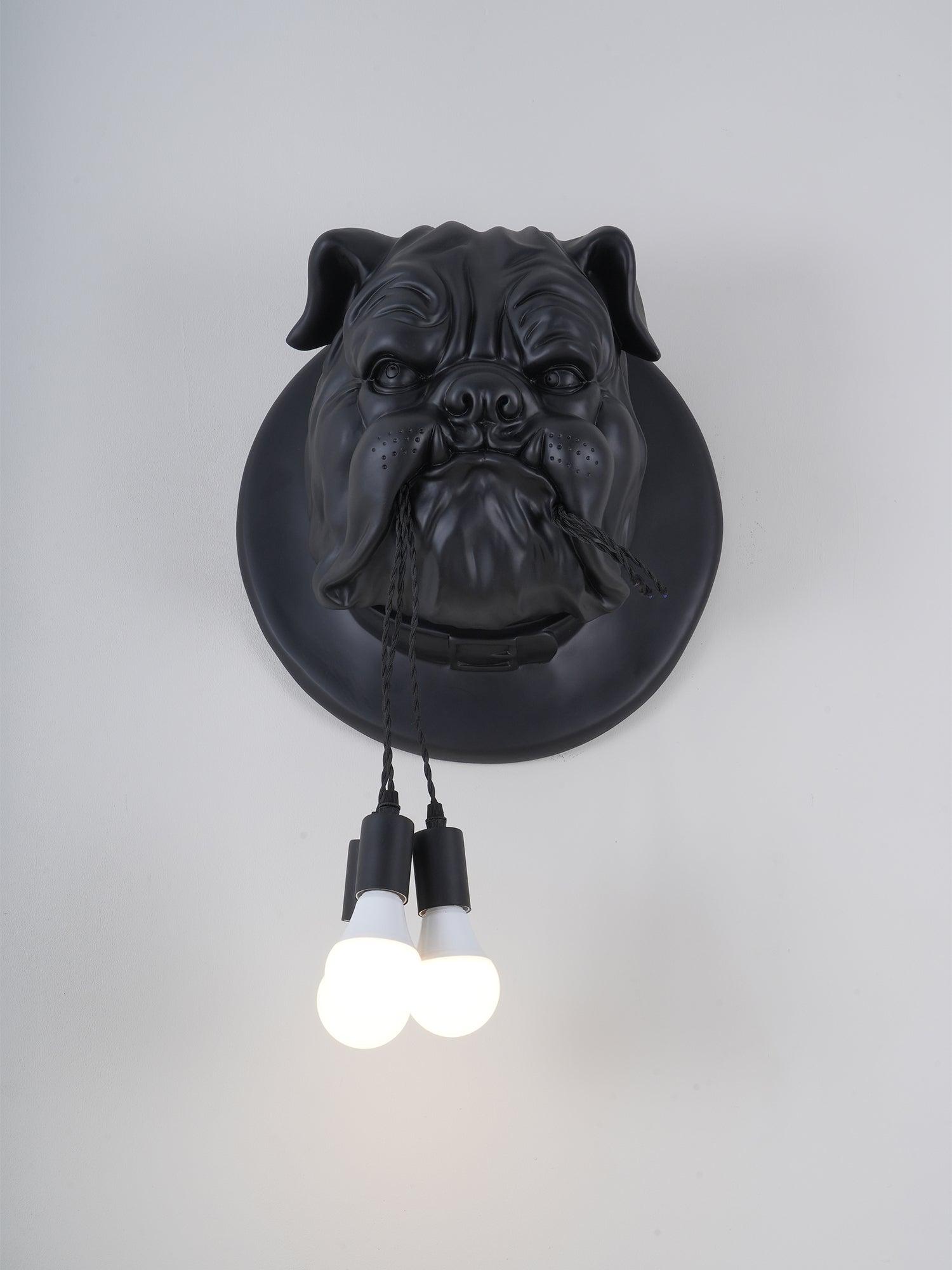 Umeri Wall Lamp Bulldog Sculpture Whimsical-Neutral Decor