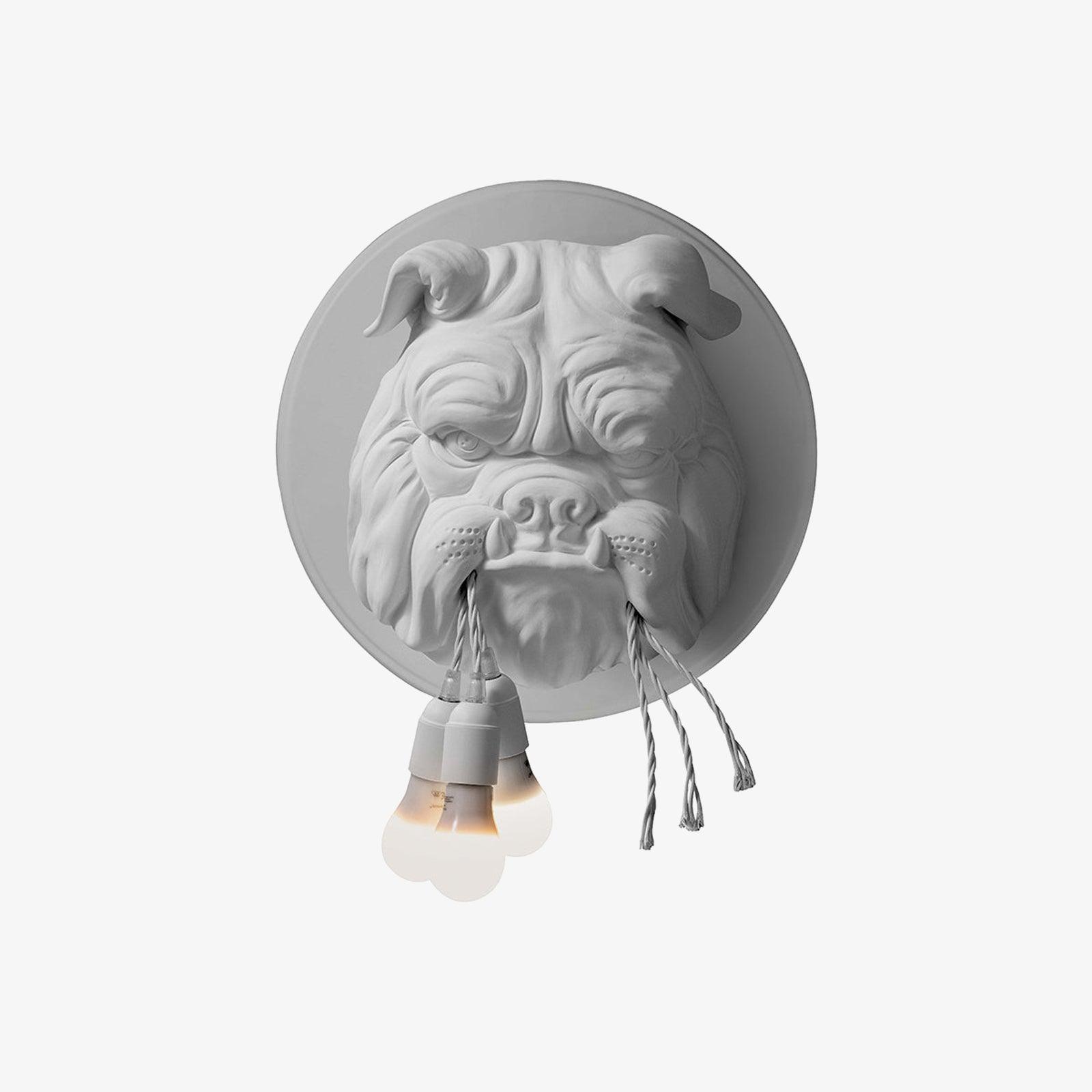 Umeri Wall Lamp Bulldog Sculpture Whimsical-Neutral Decor
