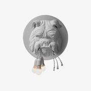 Umeri Wall Lamp Bulldog Sculpture Whimsical-Neutral Decor