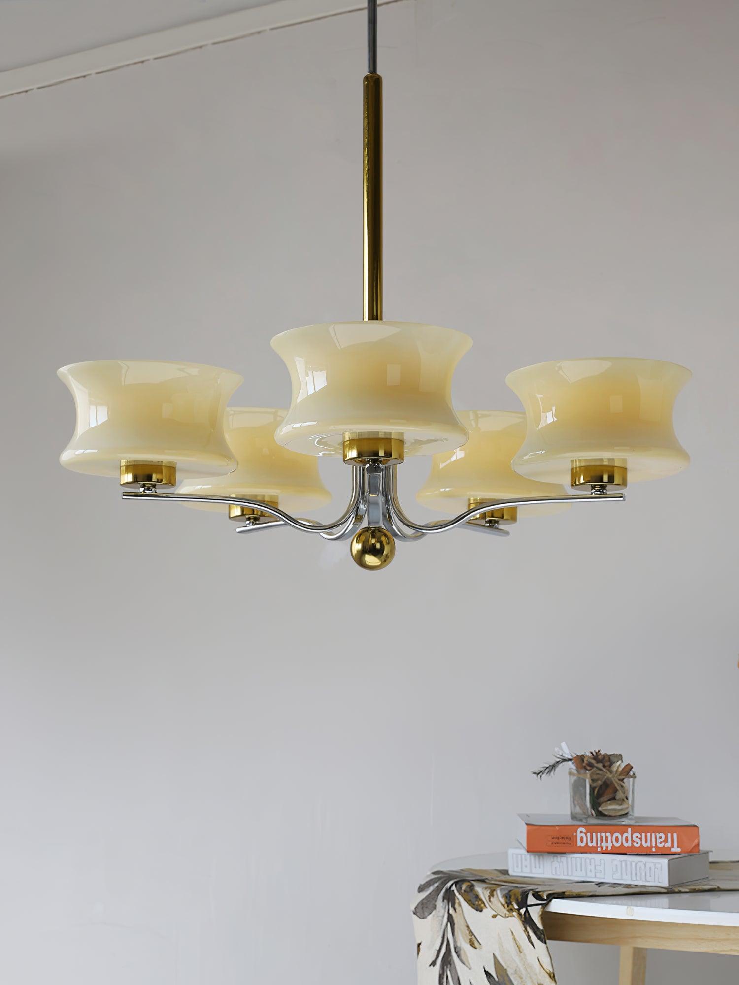 Celeste Elegant Glass Chandelier-Neutral Decor