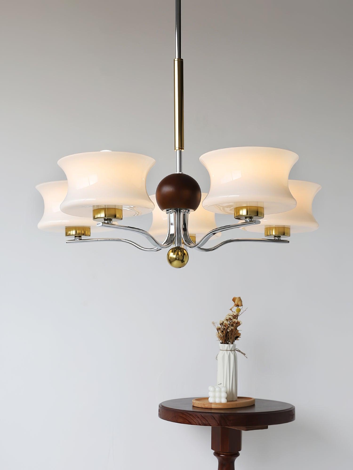 Celeste Elegant Glass Chandelier-Neutral Decor
