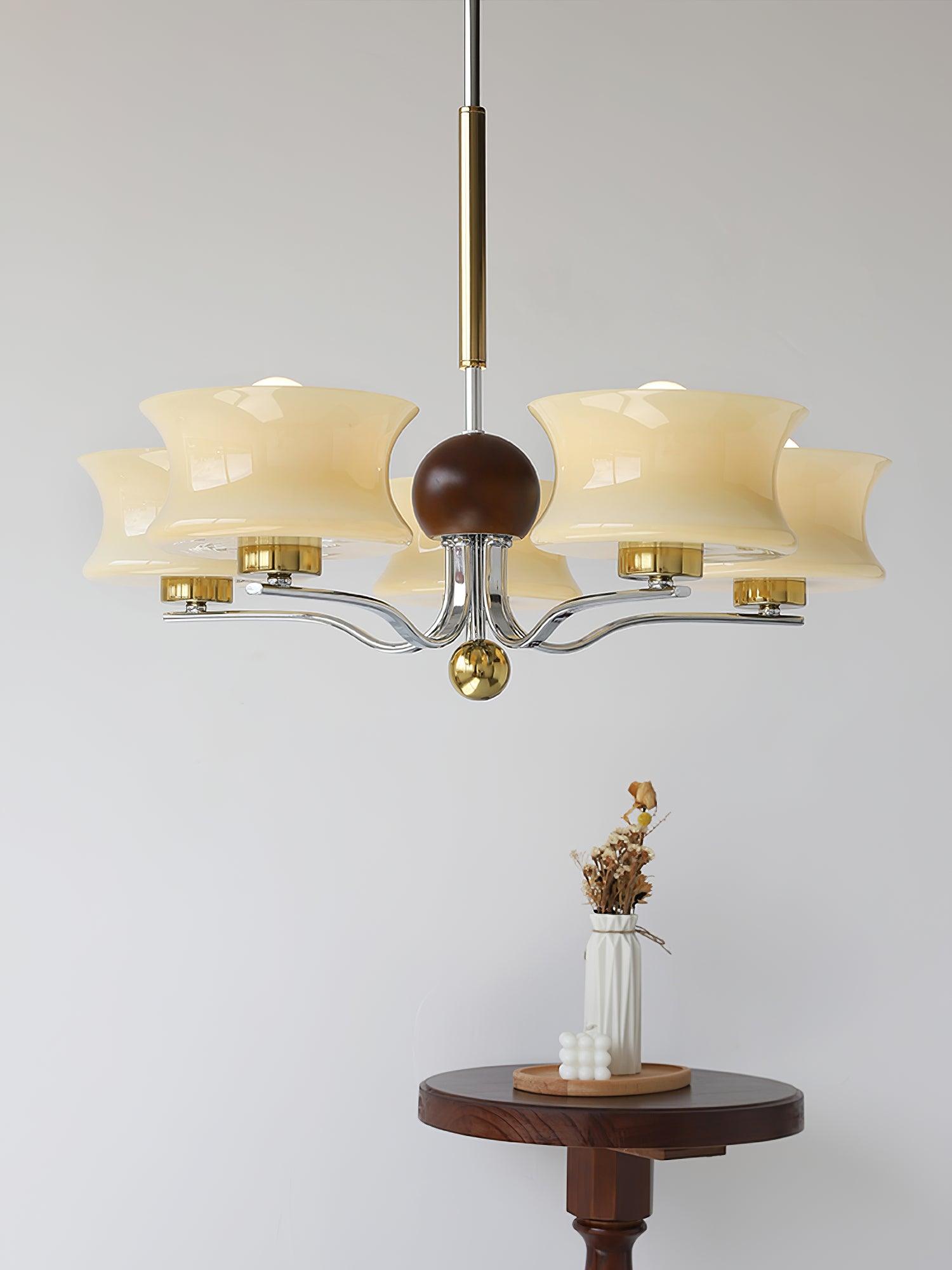 Celeste Elegant Glass Chandelier-Neutral Decor