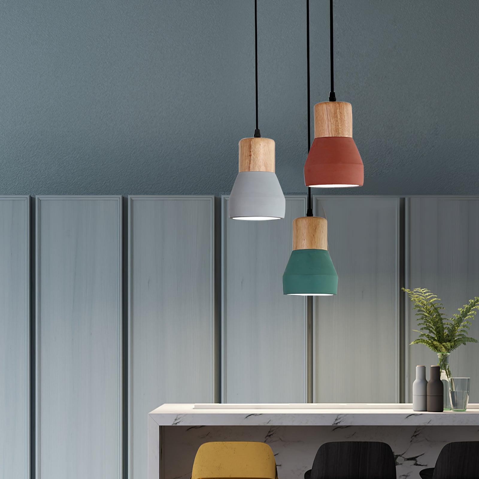 Concretis Industrial Cement Pendant Light-Neutral Decor