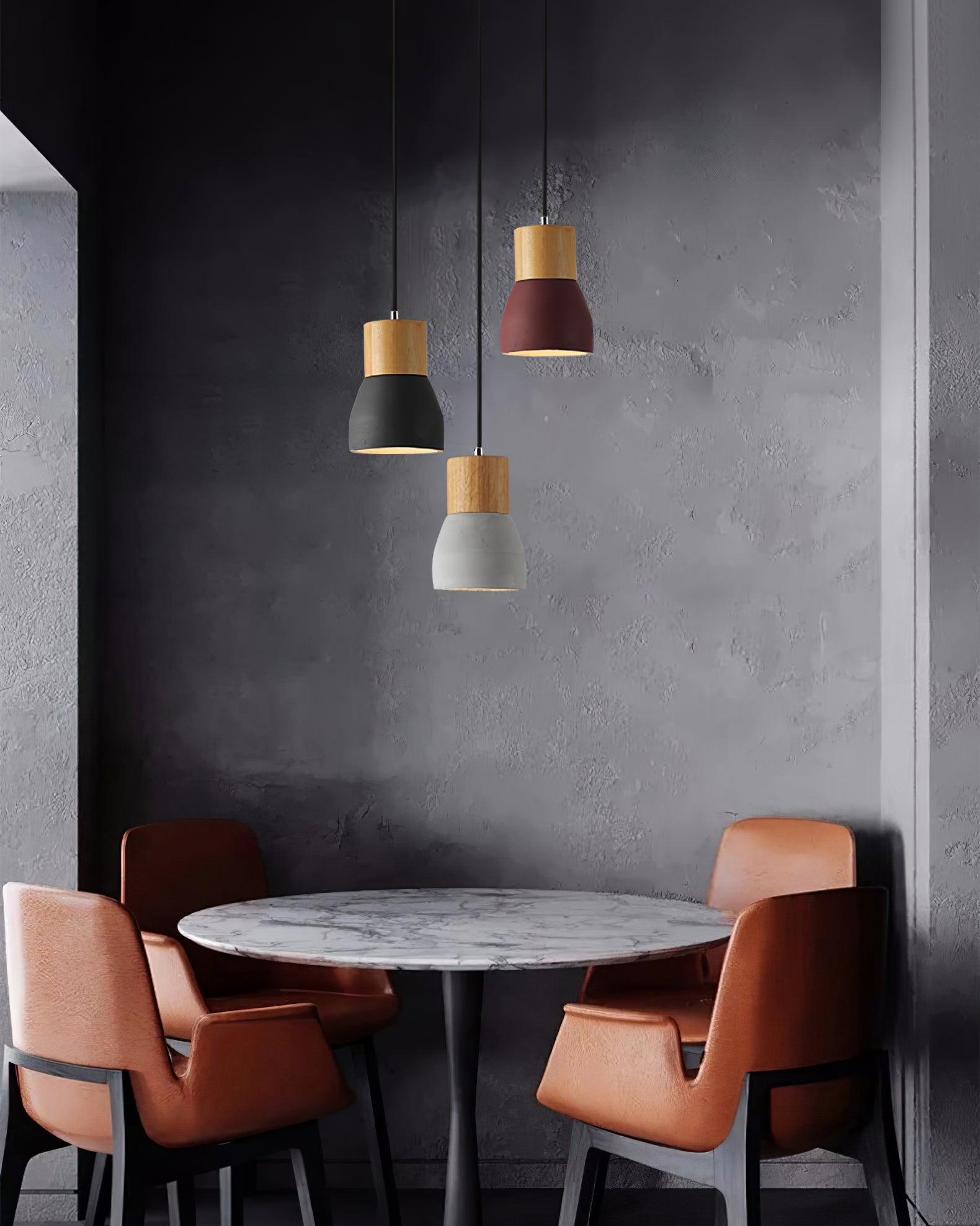Concretis Industrial Cement Pendant Light-Neutral Decor