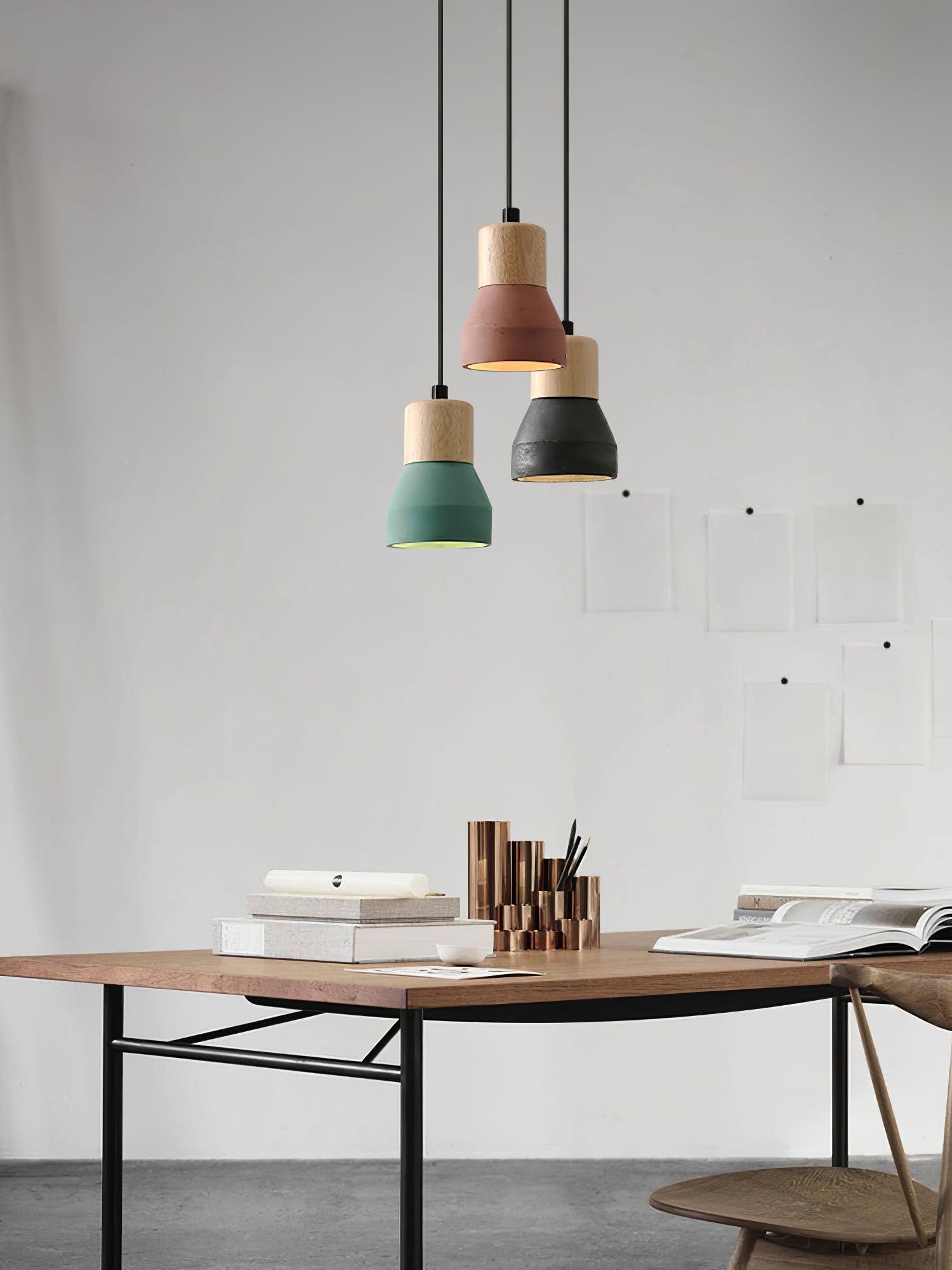 Concretis Industrial Cement Pendant Light-Neutral Decor