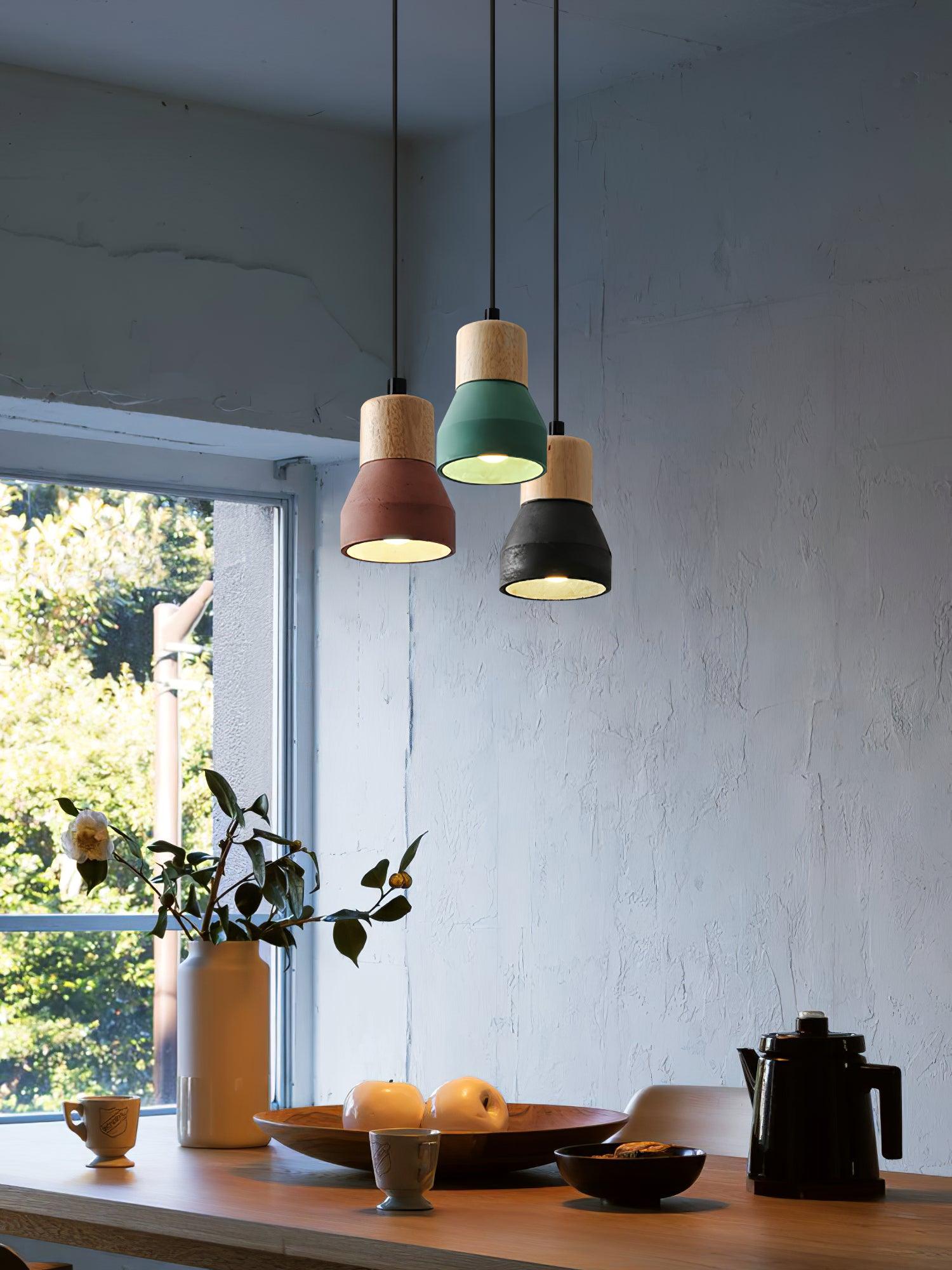 Concretis Industrial Cement Pendant Light-Neutral Decor