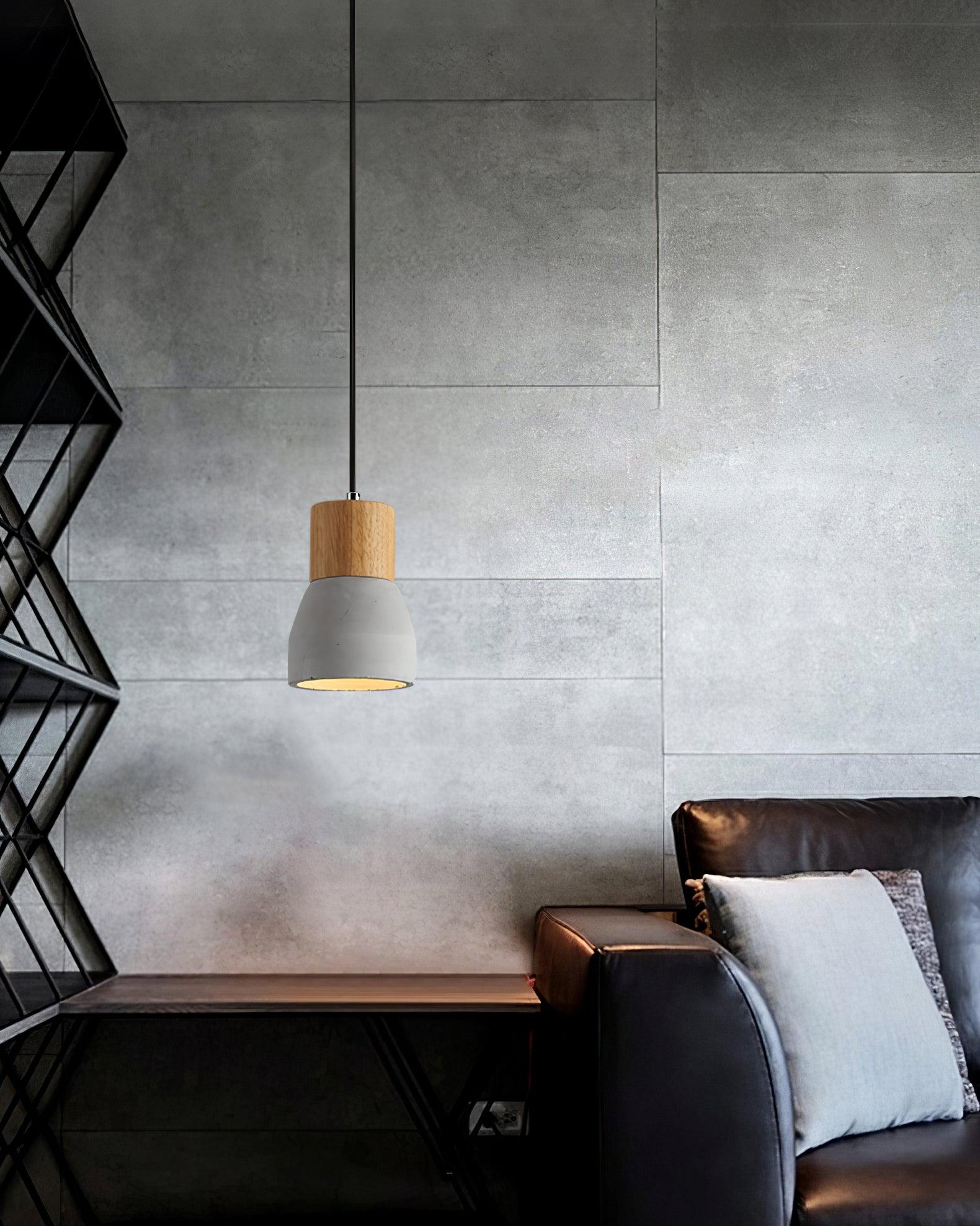 Concretis Industrial Cement Pendant Light-Neutral Decor