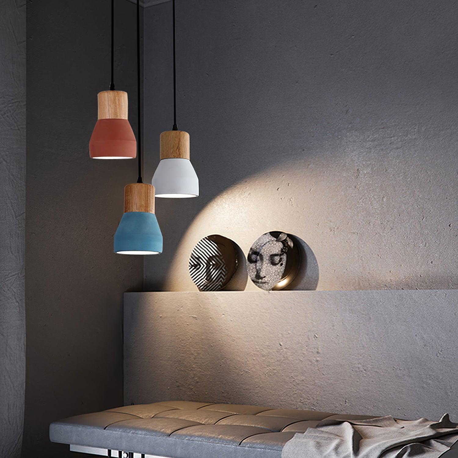Concretis Industrial Cement Pendant Light-Neutral Decor