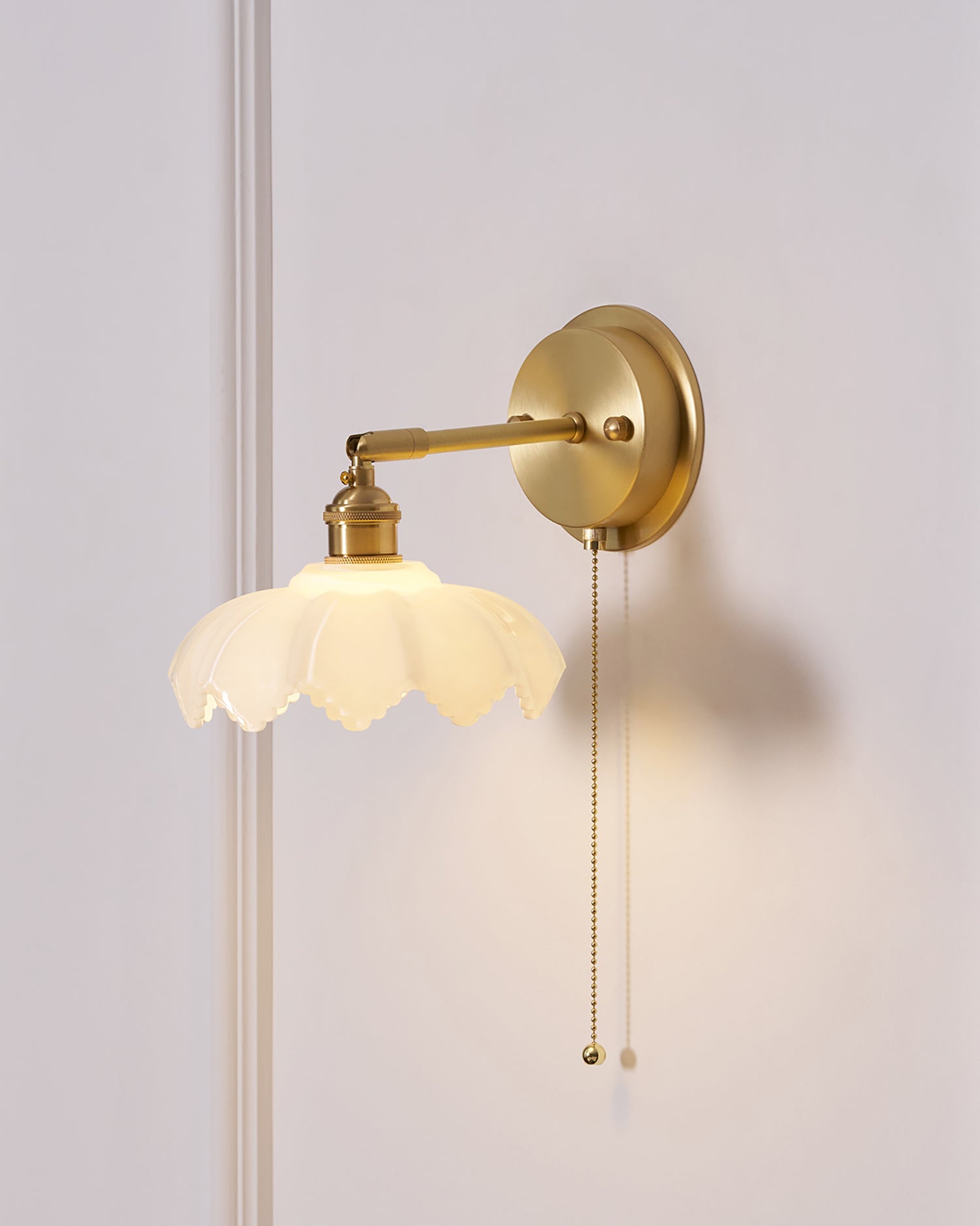 Lotus Nordic Art Rotatable Glass Wall Lamp-Neutral Decor