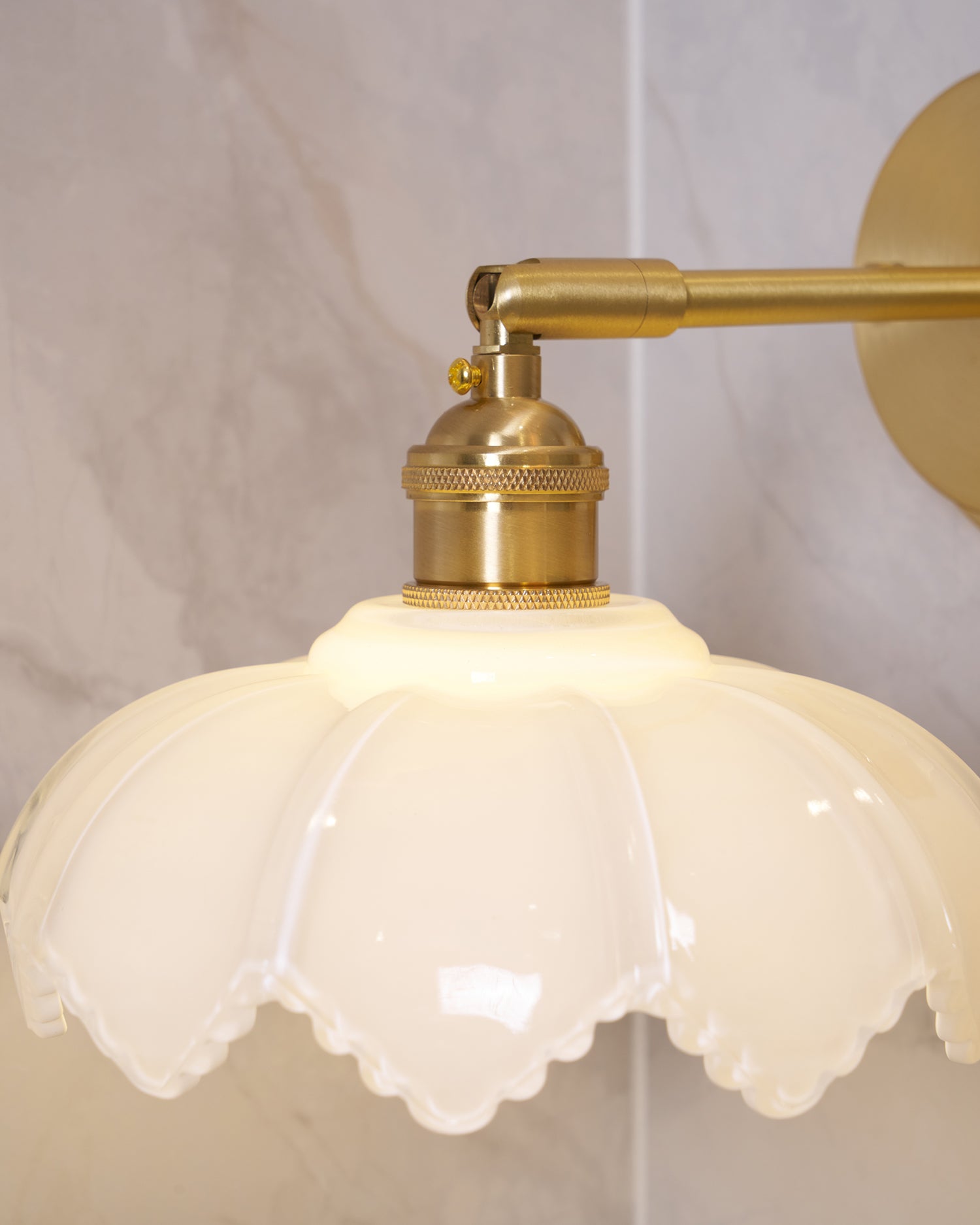 Lotus Nordic Art Rotatable Glass Wall Lamp-Neutral Decor