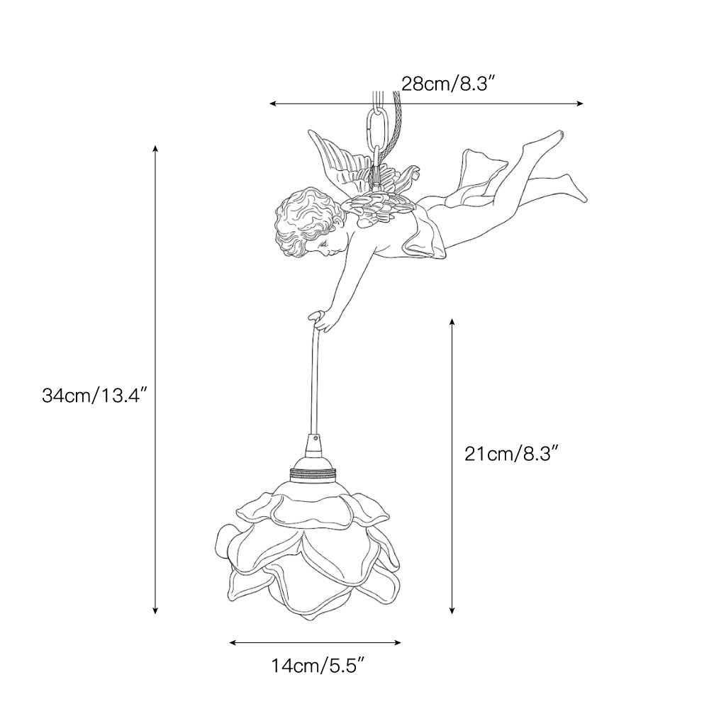 A single-headed version of the Angel Glass Pendant Lamp.
