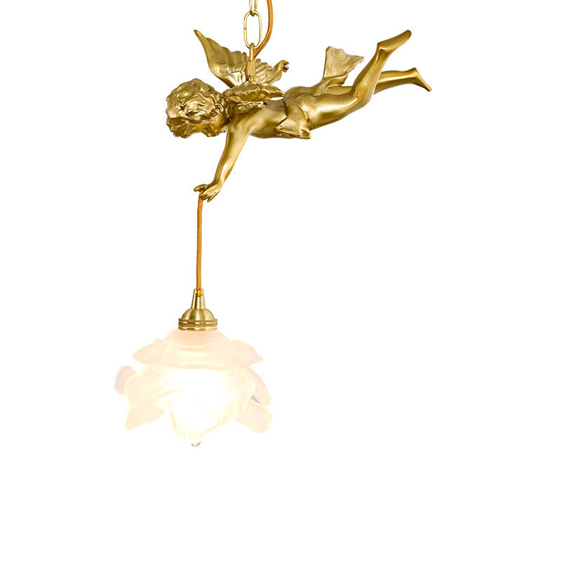 The lamp unlit, highlighting the craftsmanship and materials.