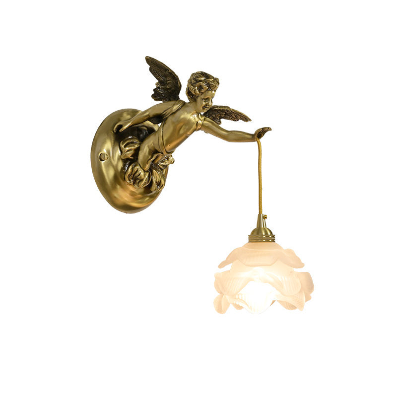 Dimensional diagram of the Angel Glass Wall Lamp.
