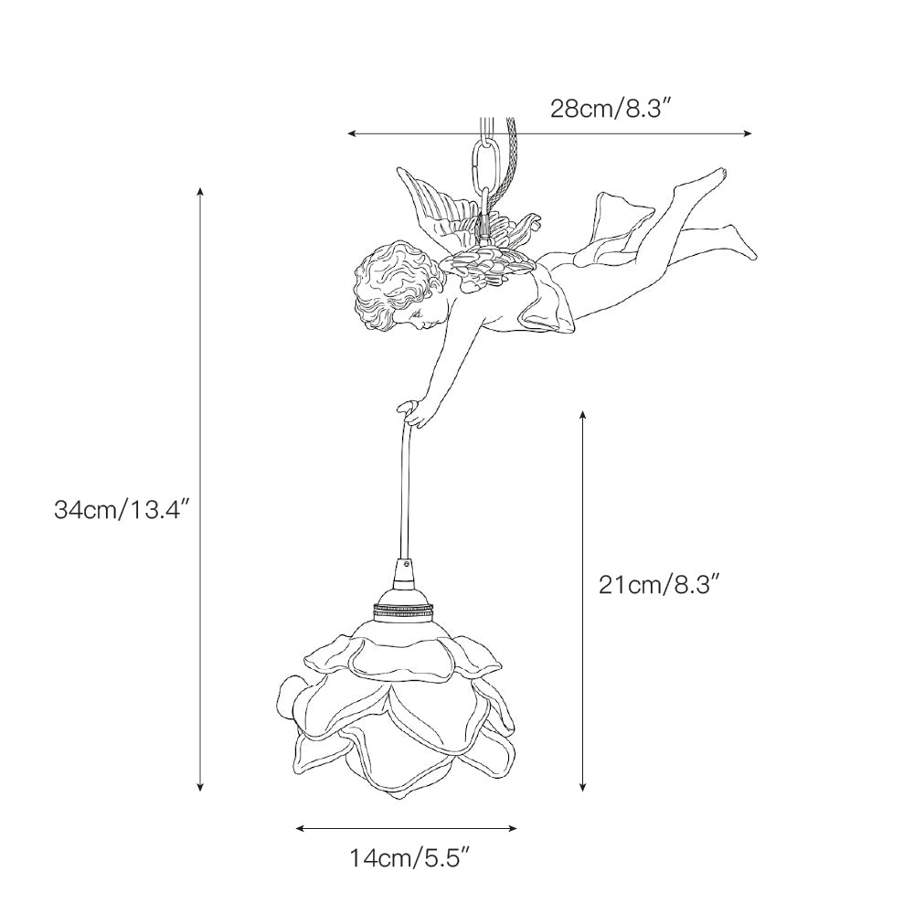 The two-headed version of the Angel Glass Pendant Lamp.