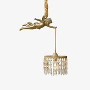 Calytra Brass & Crystal Artistic Pendant Light-Neutral Decor