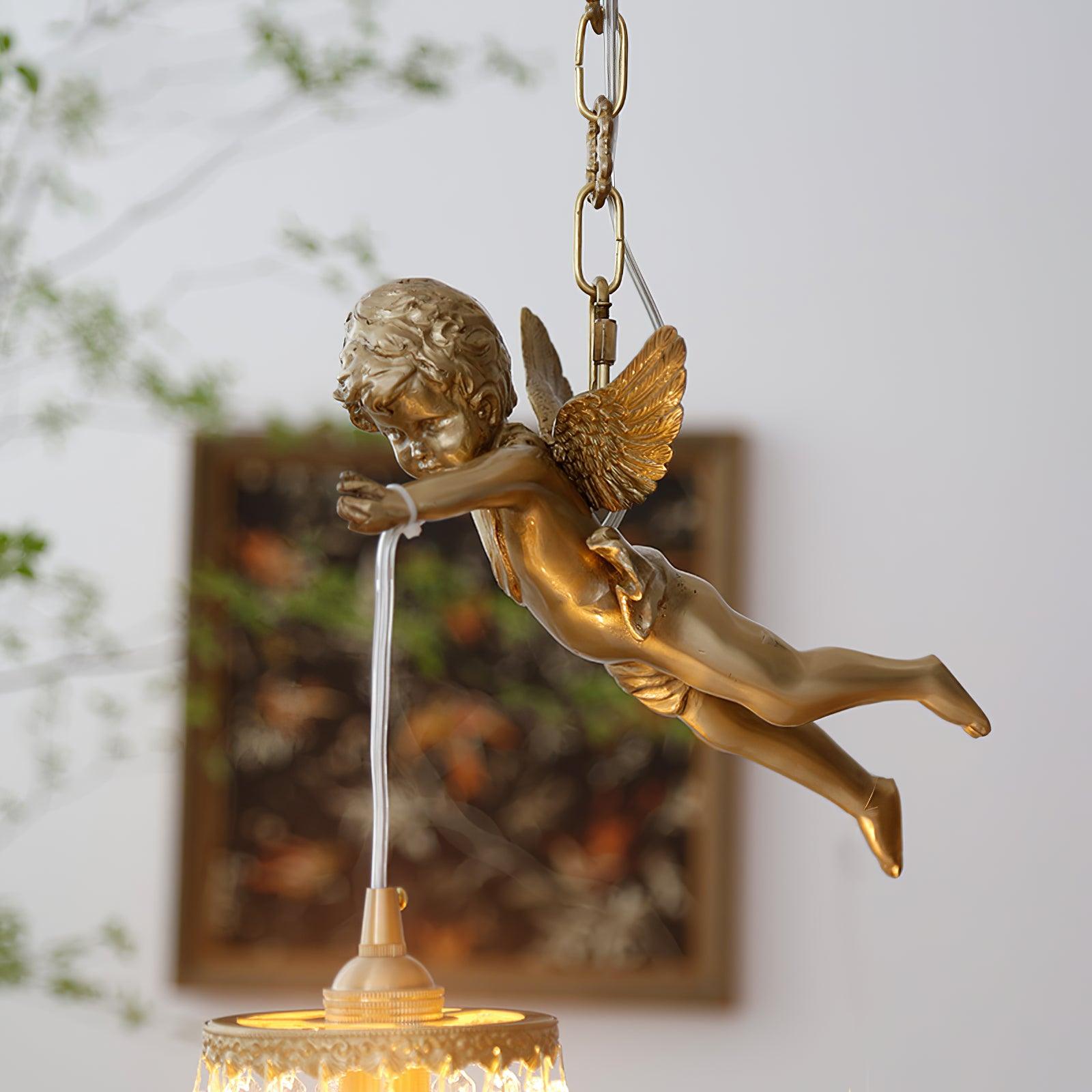 Calytra Brass & Crystal Artistic Pendant Light-Neutral Decor