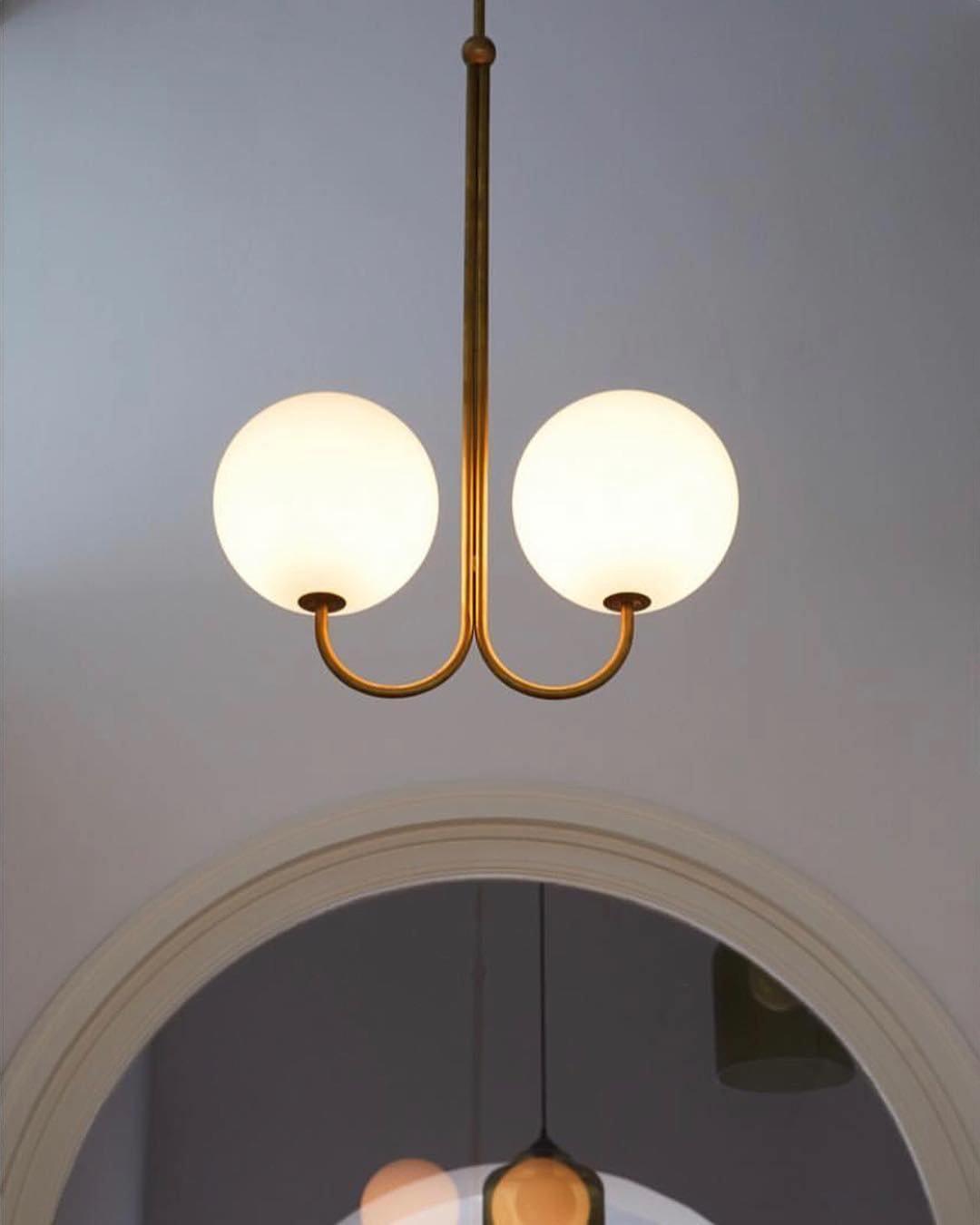 Brin Metal & Glass Elegant Pendant Light-Neutral Decor