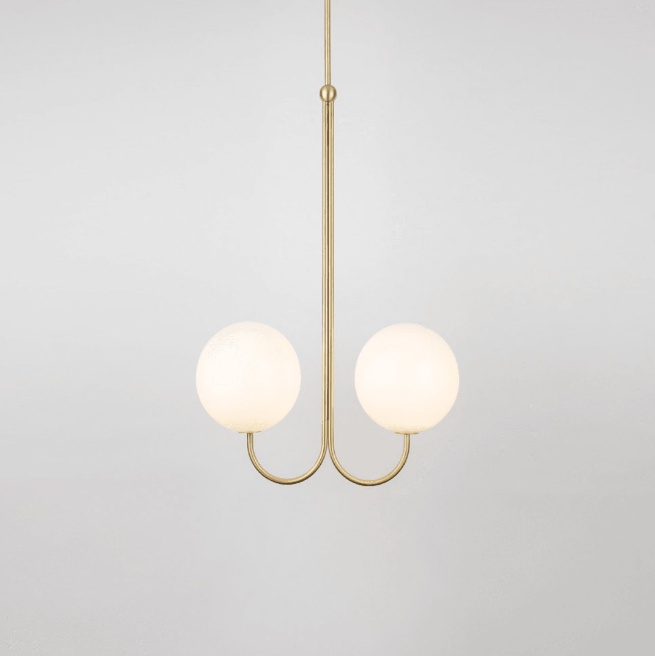 Brin Metal & Glass Elegant Pendant Light-Neutral Decor