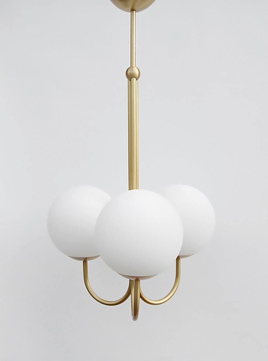 Brin Metal & Glass Elegant Pendant Light-Neutral Decor
