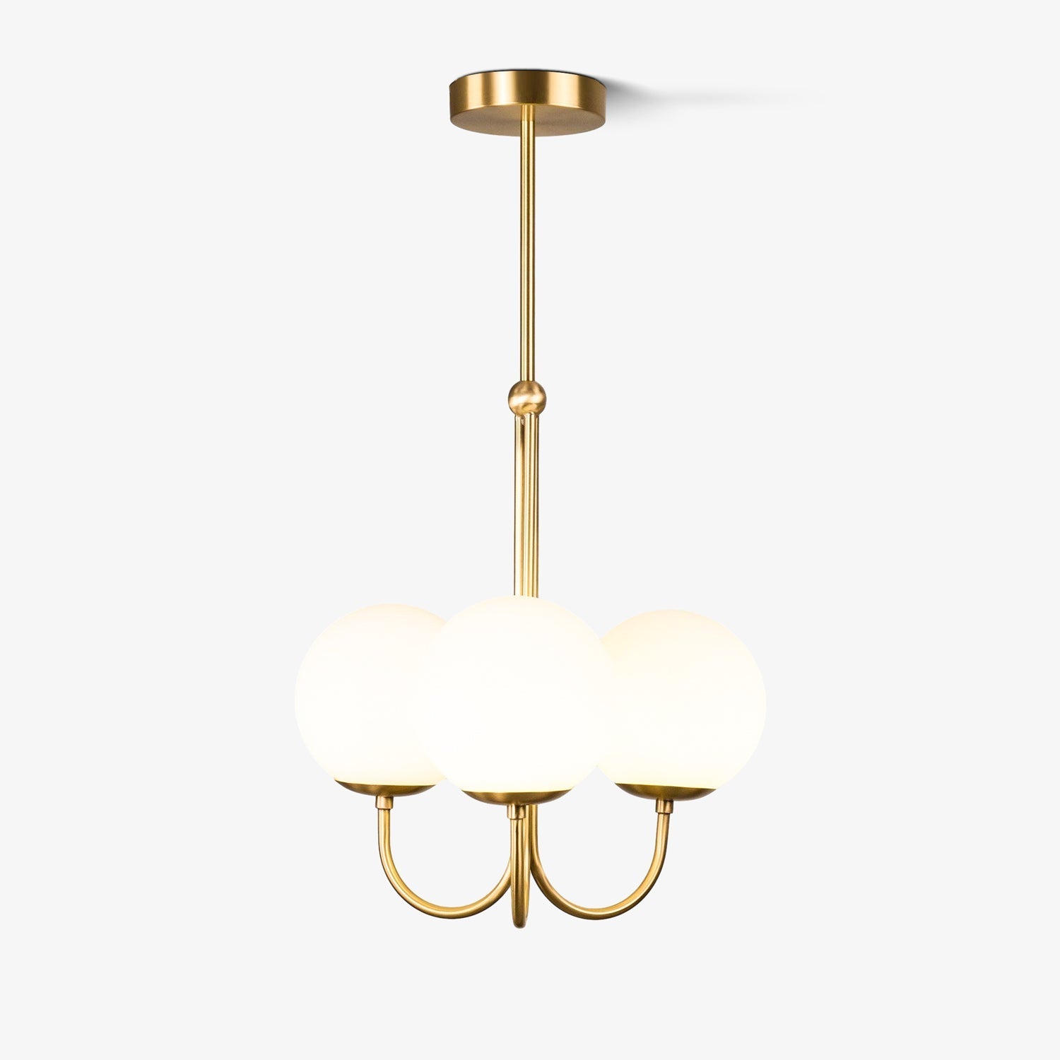 Brin Metal & Glass Elegant Pendant Light-Neutral Decor