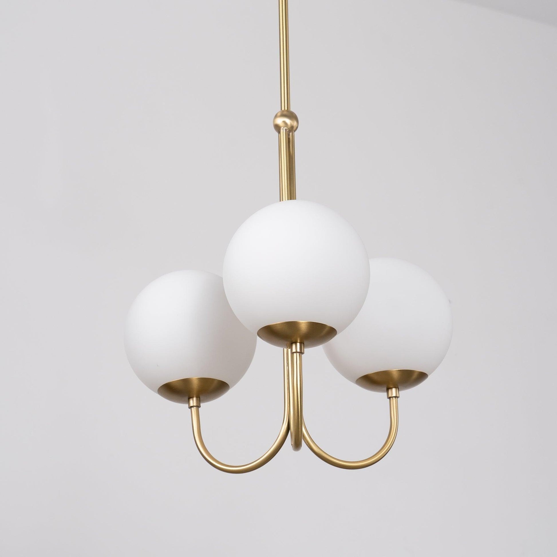 Brin Metal & Glass Elegant Pendant Light-Neutral Decor