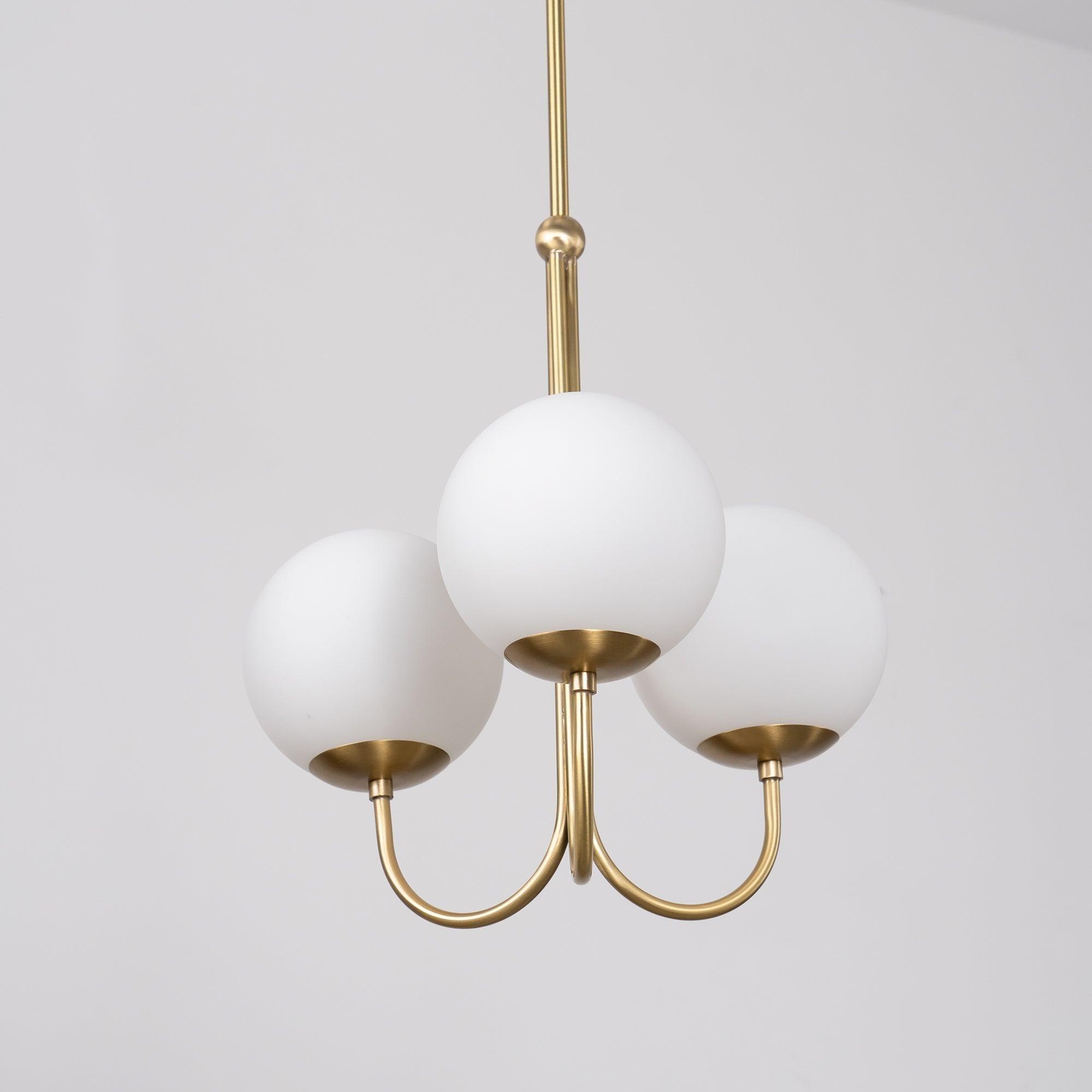 Brin Metal & Glass Elegant Pendant Light-Neutral Decor