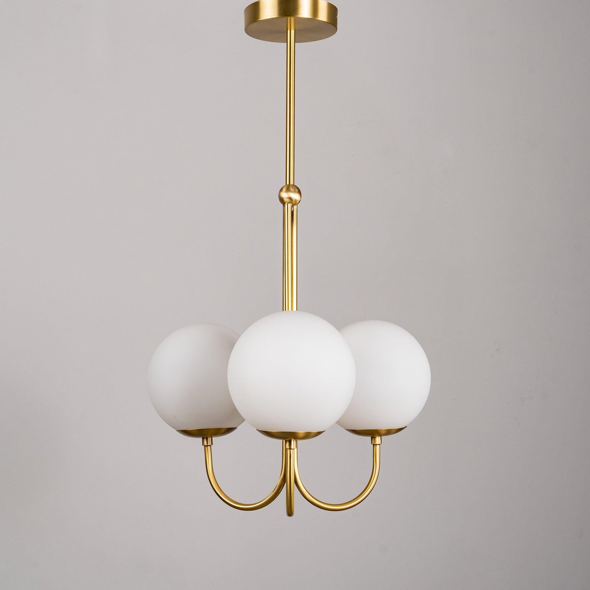 Brin Metal & Glass Elegant Pendant Light-Neutral Decor