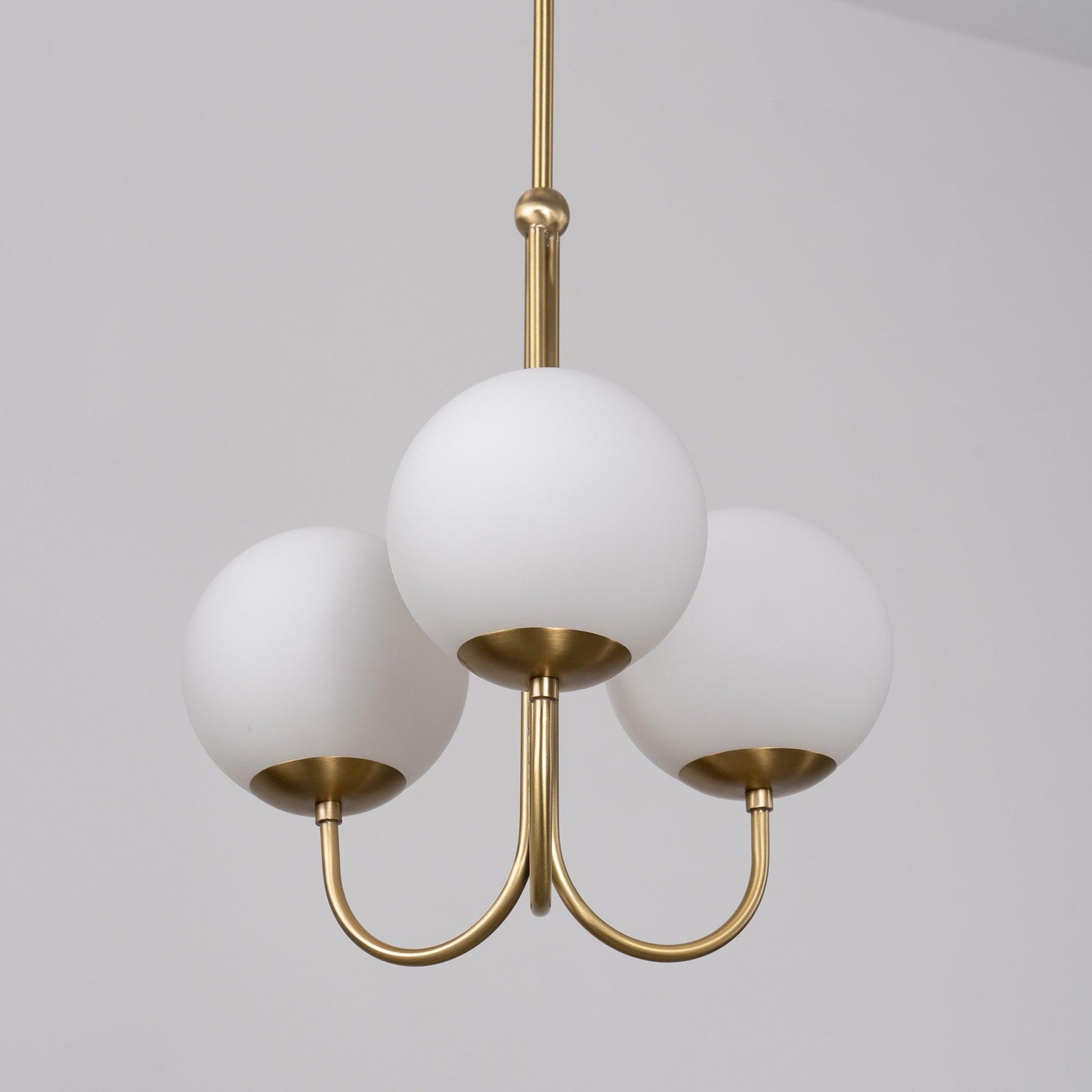 Brin Metal & Glass Elegant Pendant Light-Neutral Decor