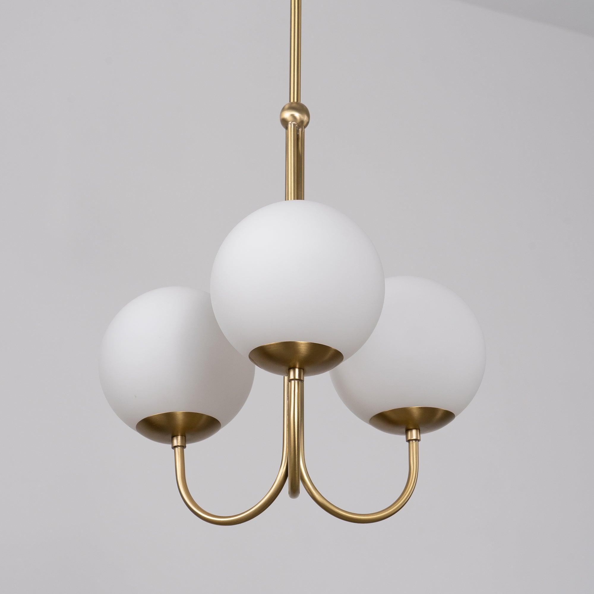 Brin Metal & Glass Elegant Pendant Light-Neutral Decor