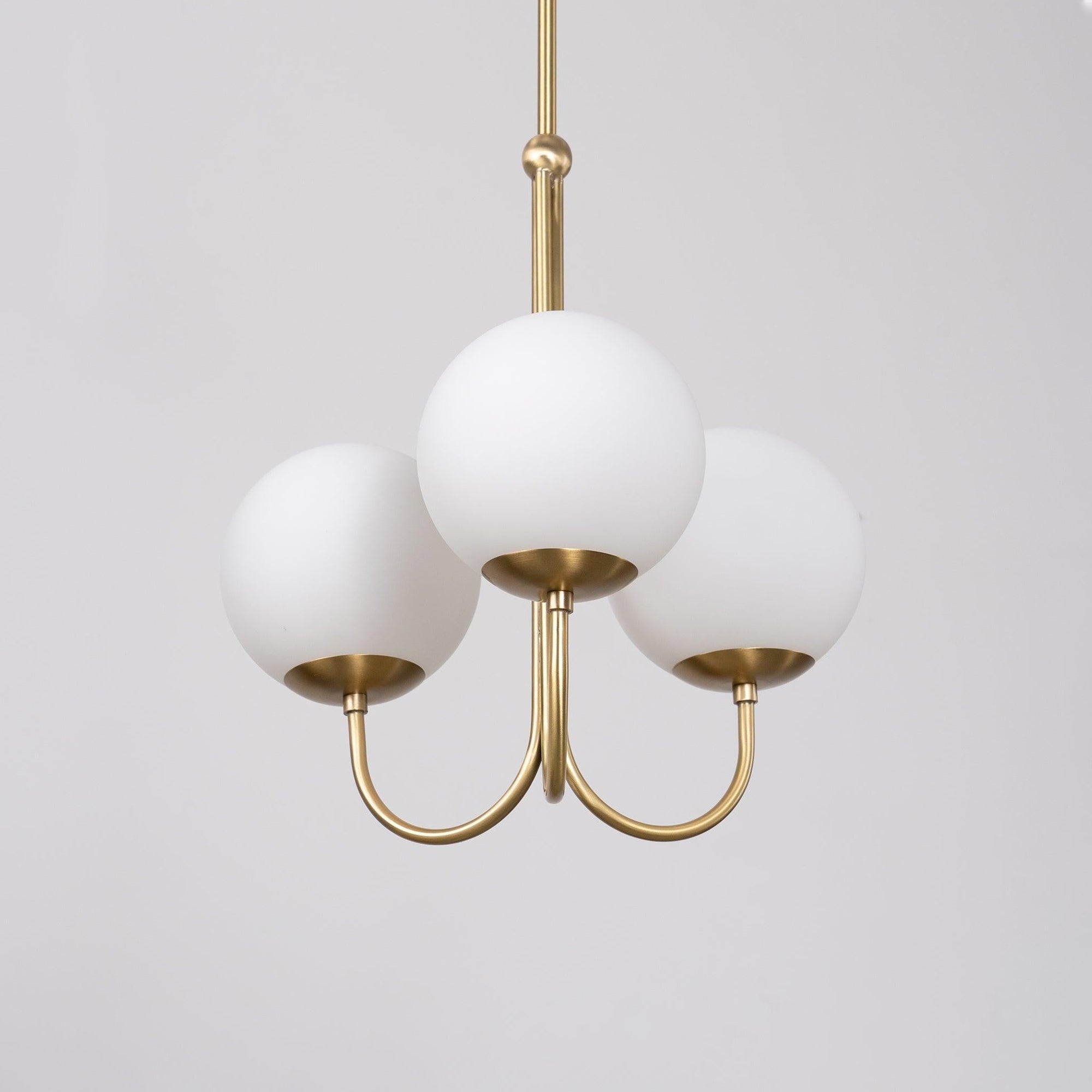 Brin Metal & Glass Elegant Pendant Light-Neutral Decor