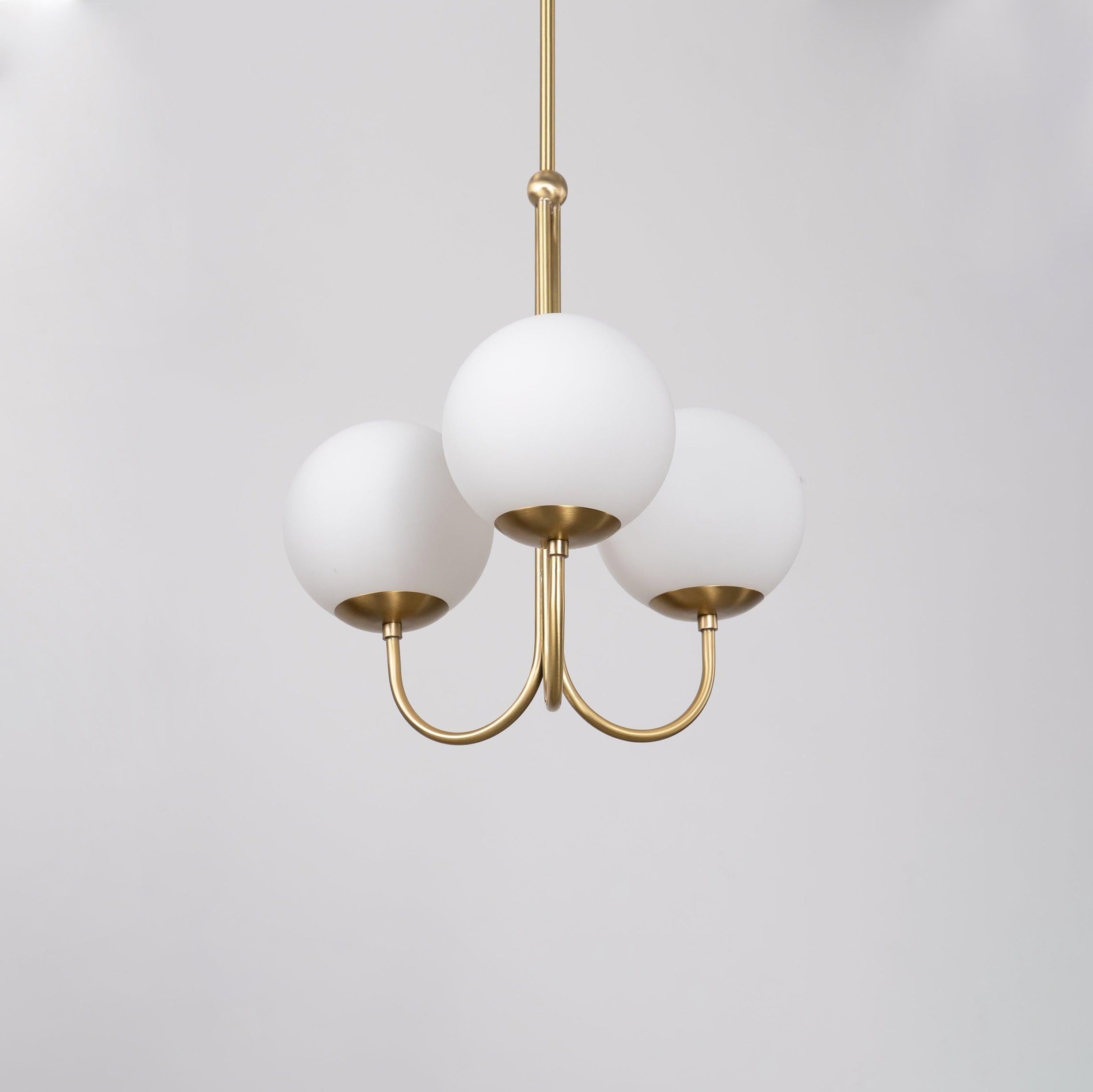 Brin Metal & Glass Elegant Pendant Light-Neutral Decor