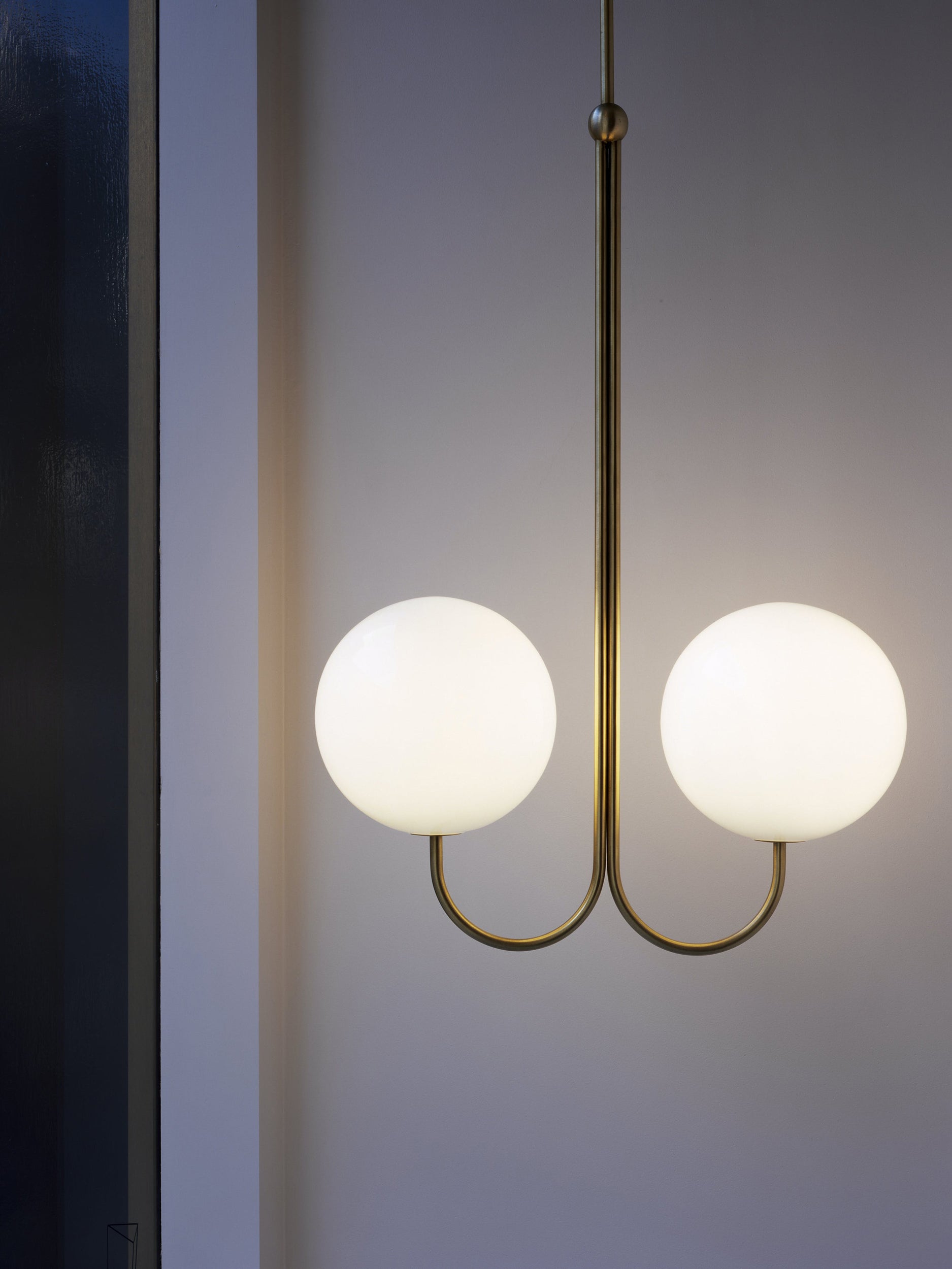 Brin Metal & Glass Elegant Pendant Light-Neutral Decor
