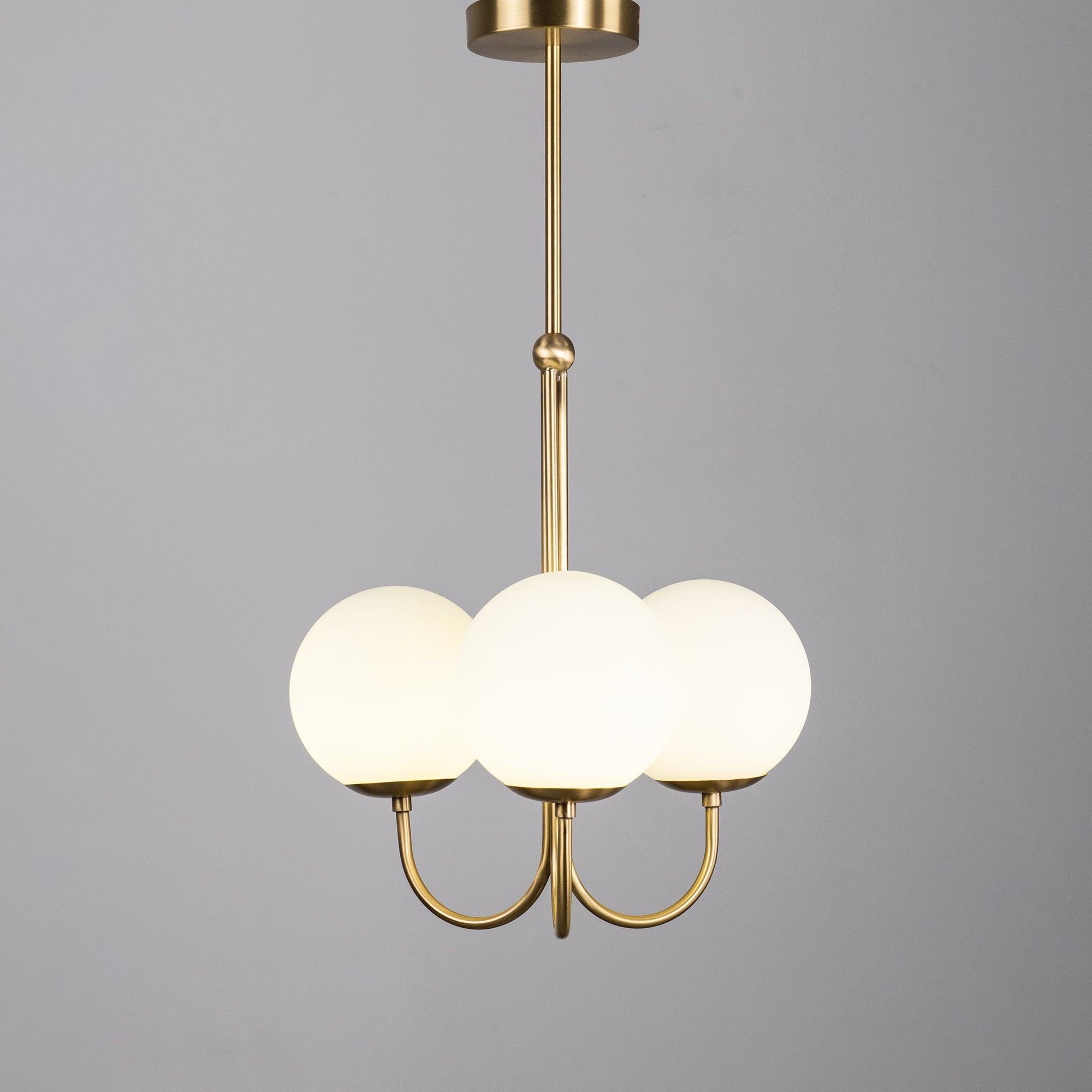Brin Metal & Glass Elegant Pendant Light-Neutral Decor