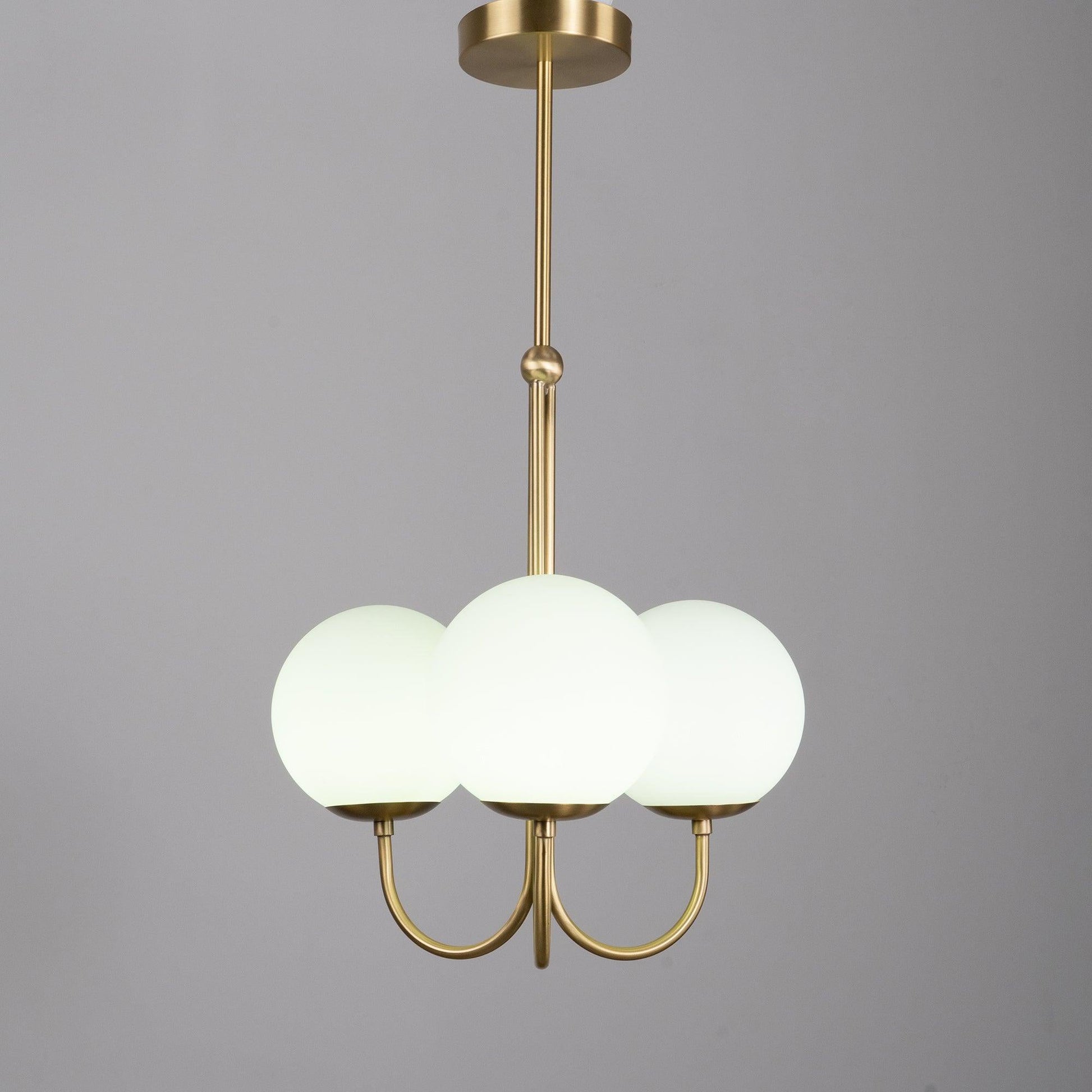 Brin Metal & Glass Elegant Pendant Light-Neutral Decor