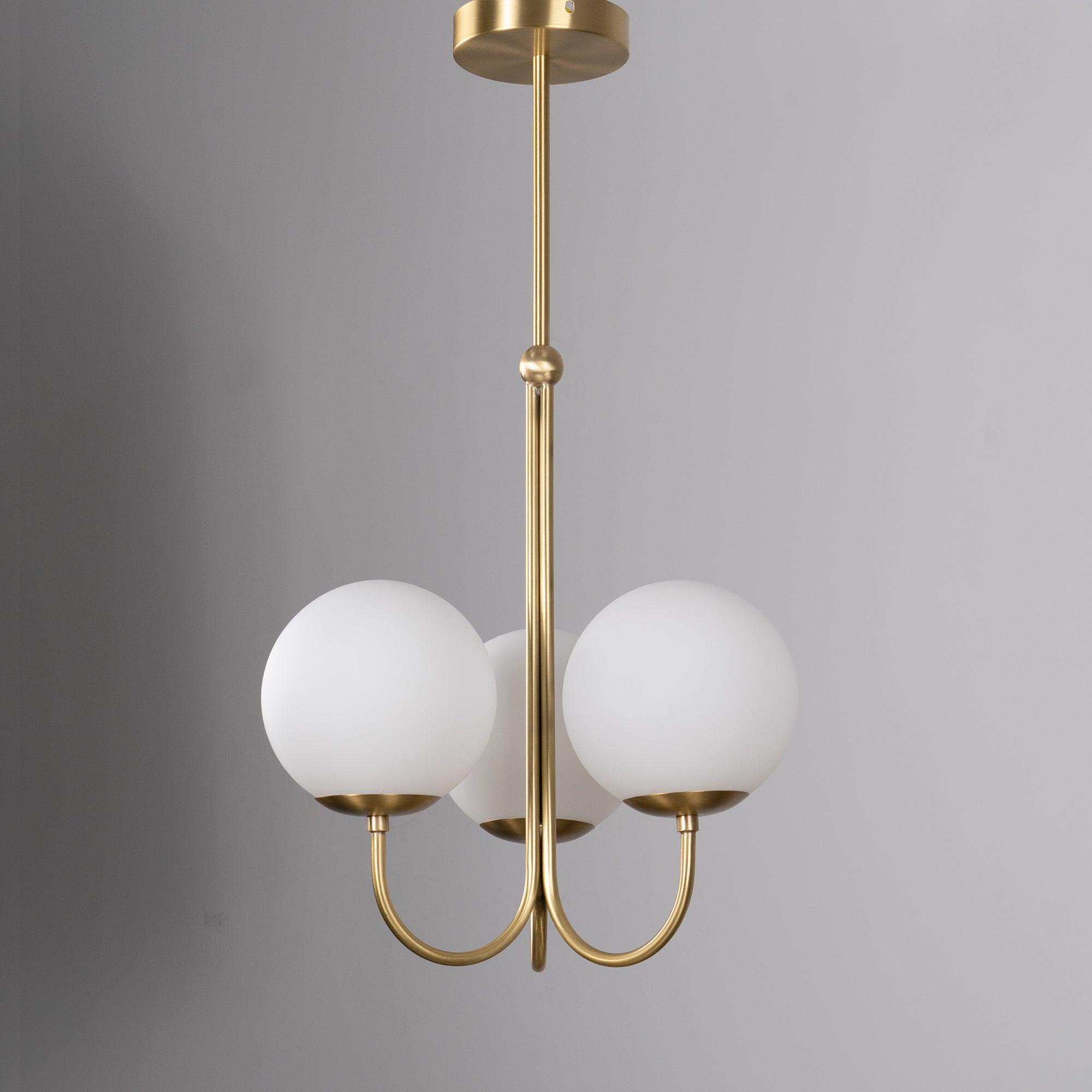 Brin Metal & Glass Elegant Pendant Light-Neutral Decor