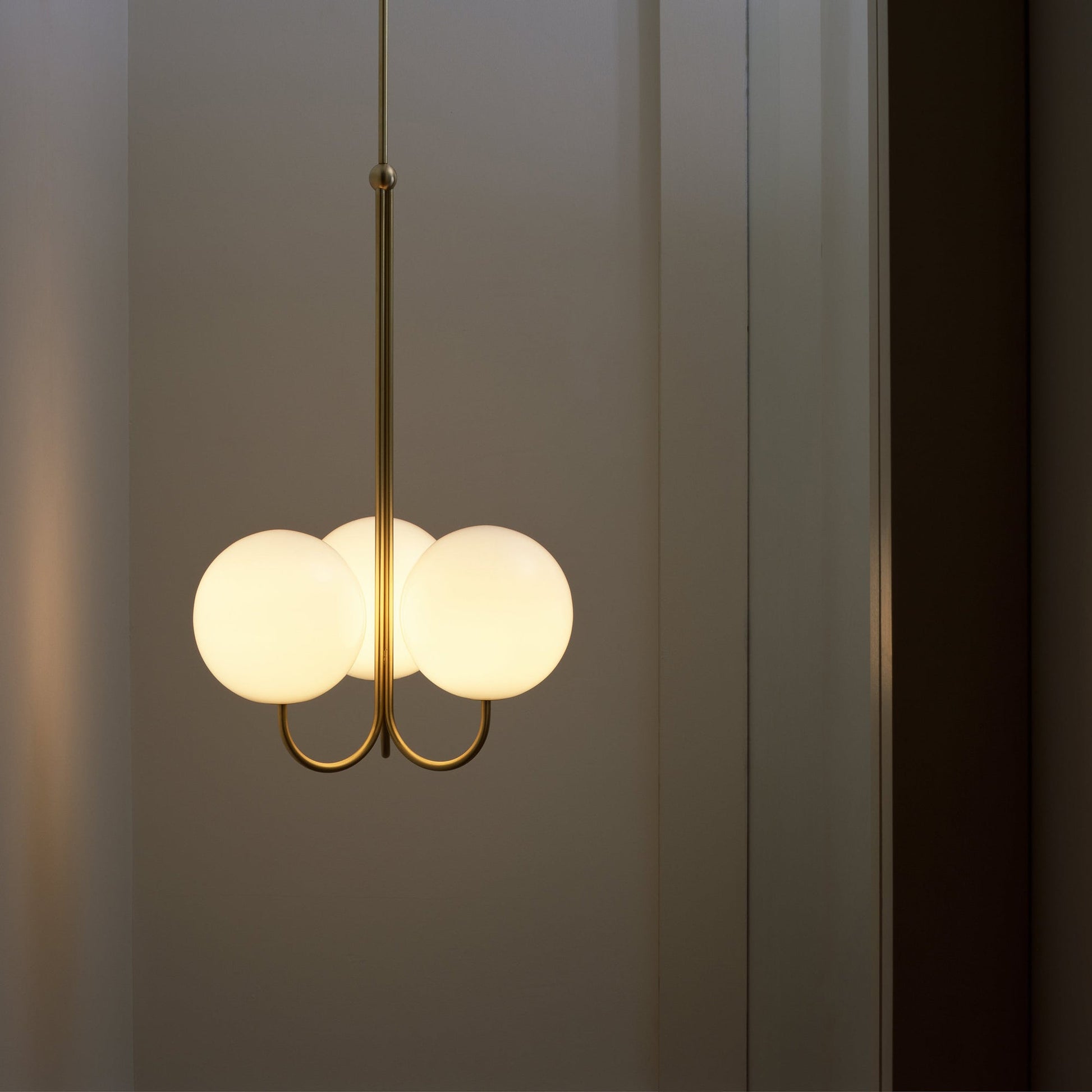 Brin Metal & Glass Elegant Pendant Light-Neutral Decor
