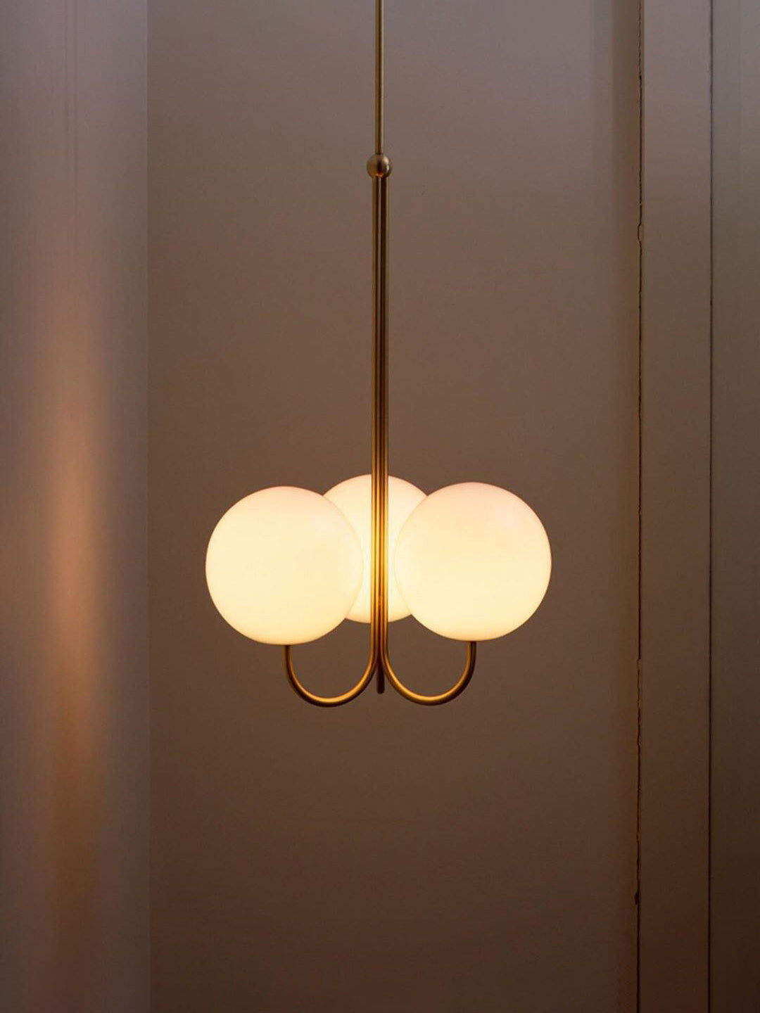 Brin Metal & Glass Elegant Pendant Light-Neutral Decor