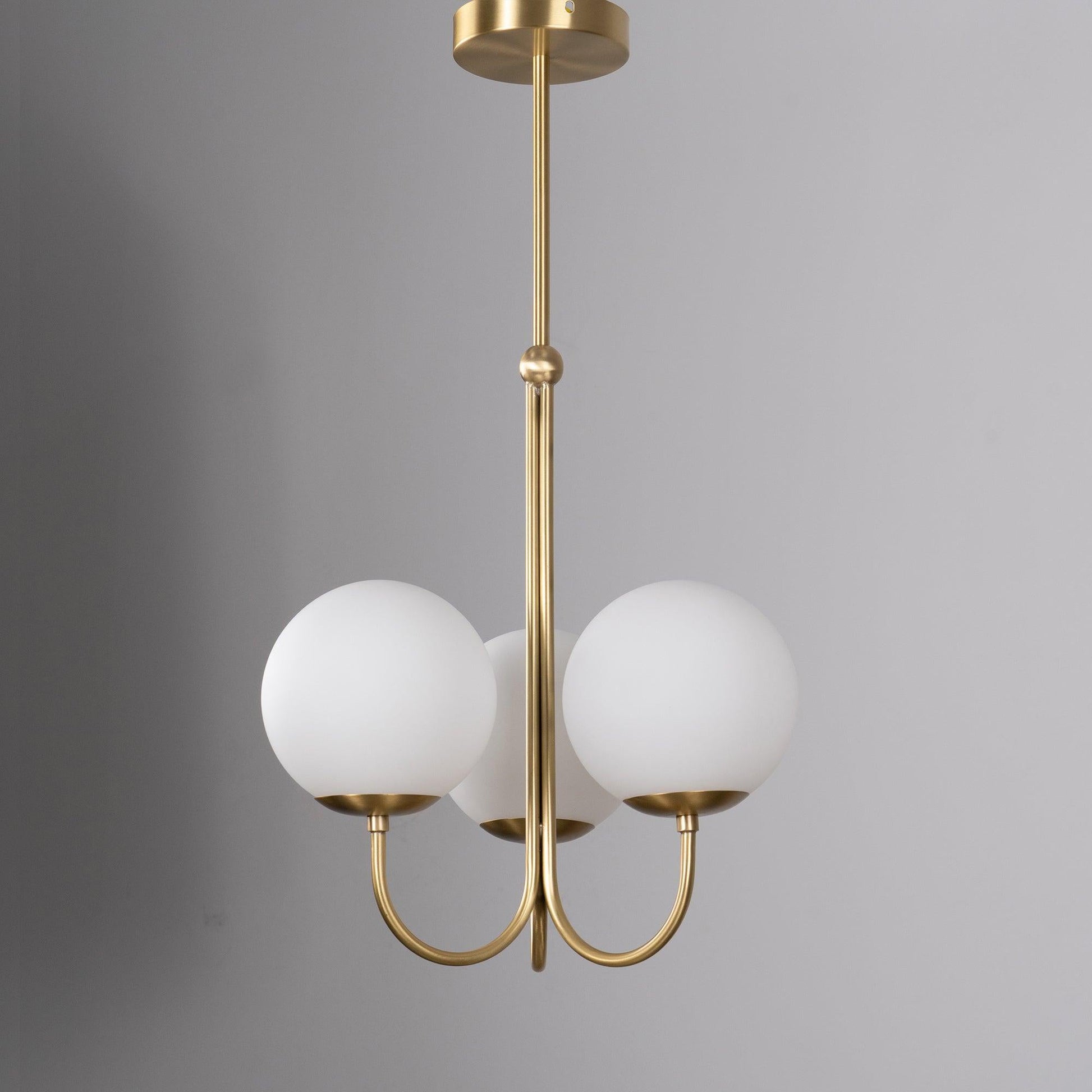 Brin Metal & Glass Elegant Pendant Light-Neutral Decor