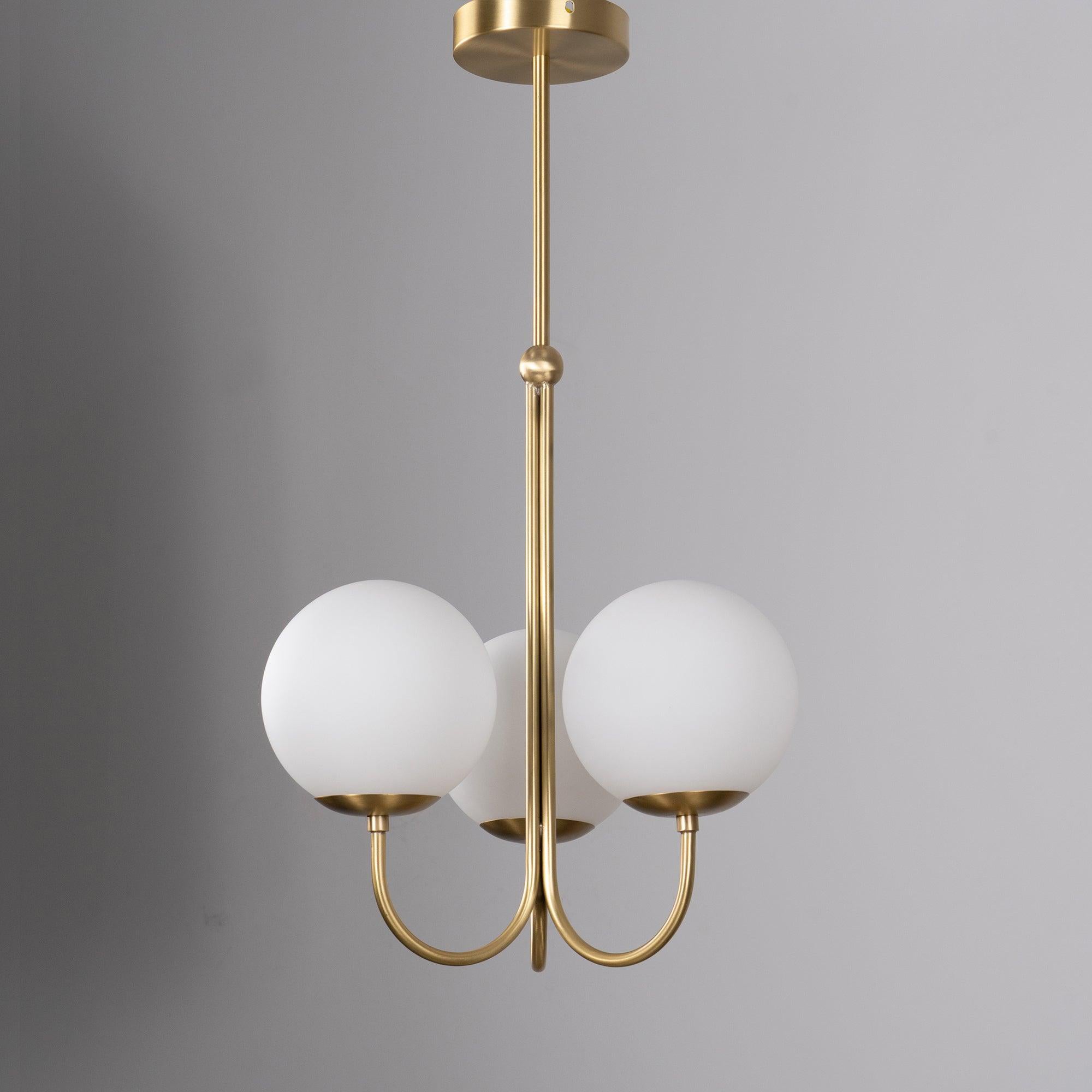 Brin Metal & Glass Elegant Pendant Light-Neutral Decor
