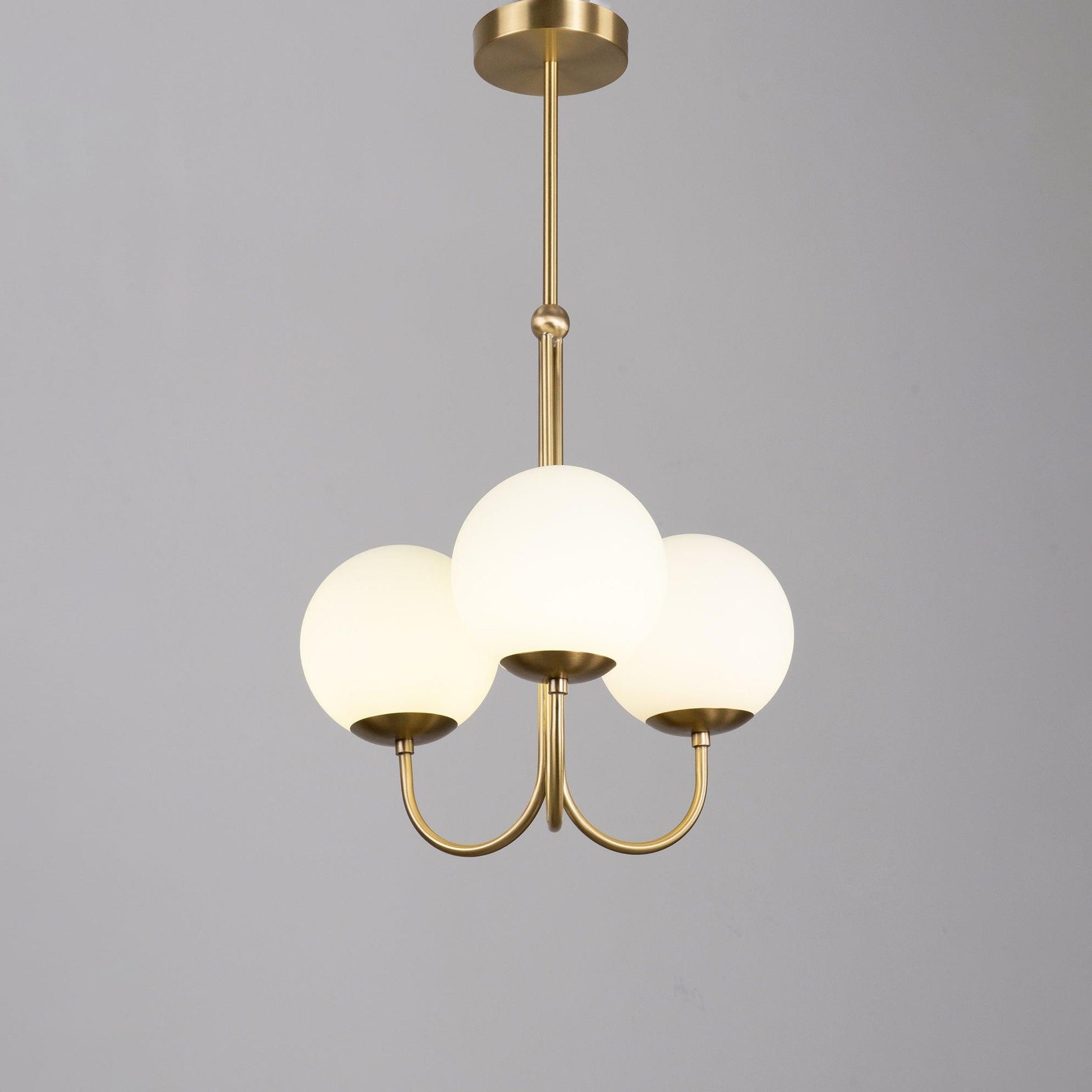 Brin Metal & Glass Elegant Pendant Light-Neutral Decor