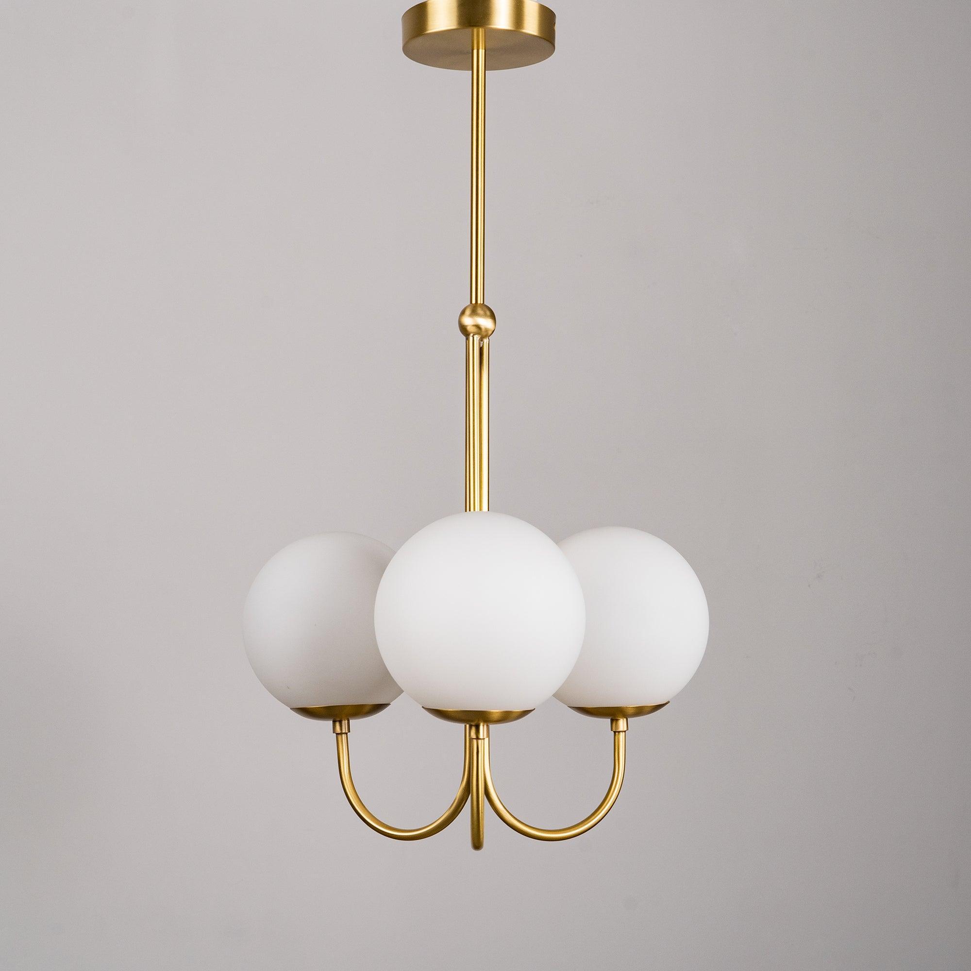 Brin Metal & Glass Elegant Pendant Light-Neutral Decor