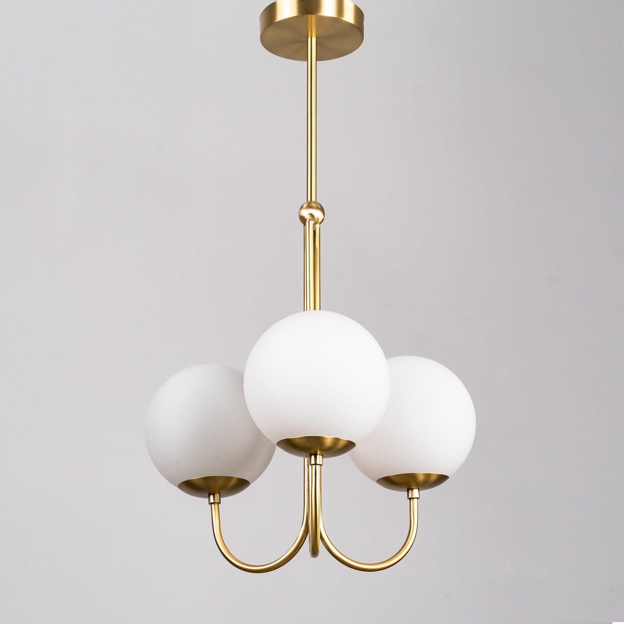 Brin Metal & Glass Elegant Pendant Light-Neutral Decor