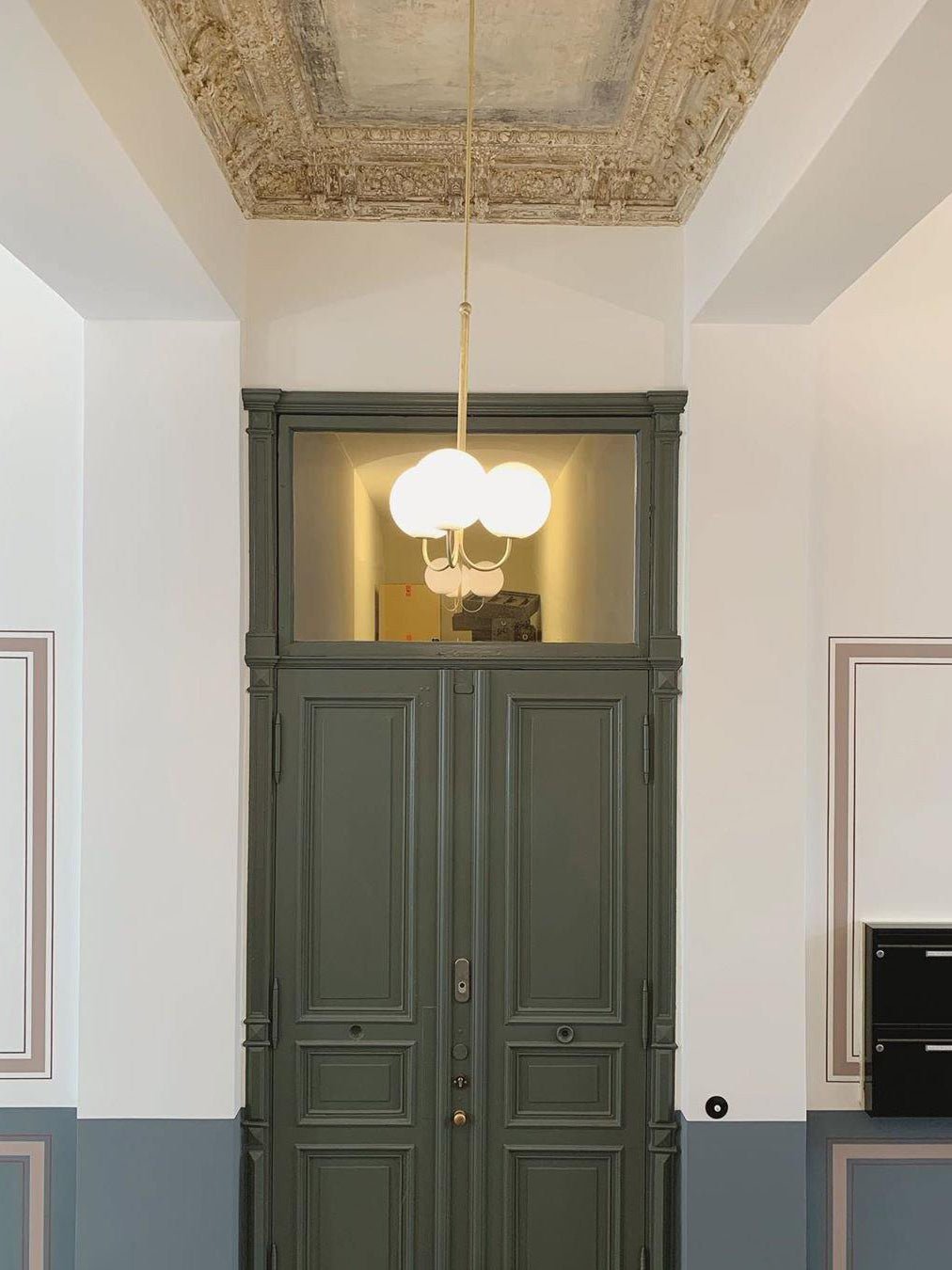 Brin Metal & Glass Elegant Pendant Light-Neutral Decor