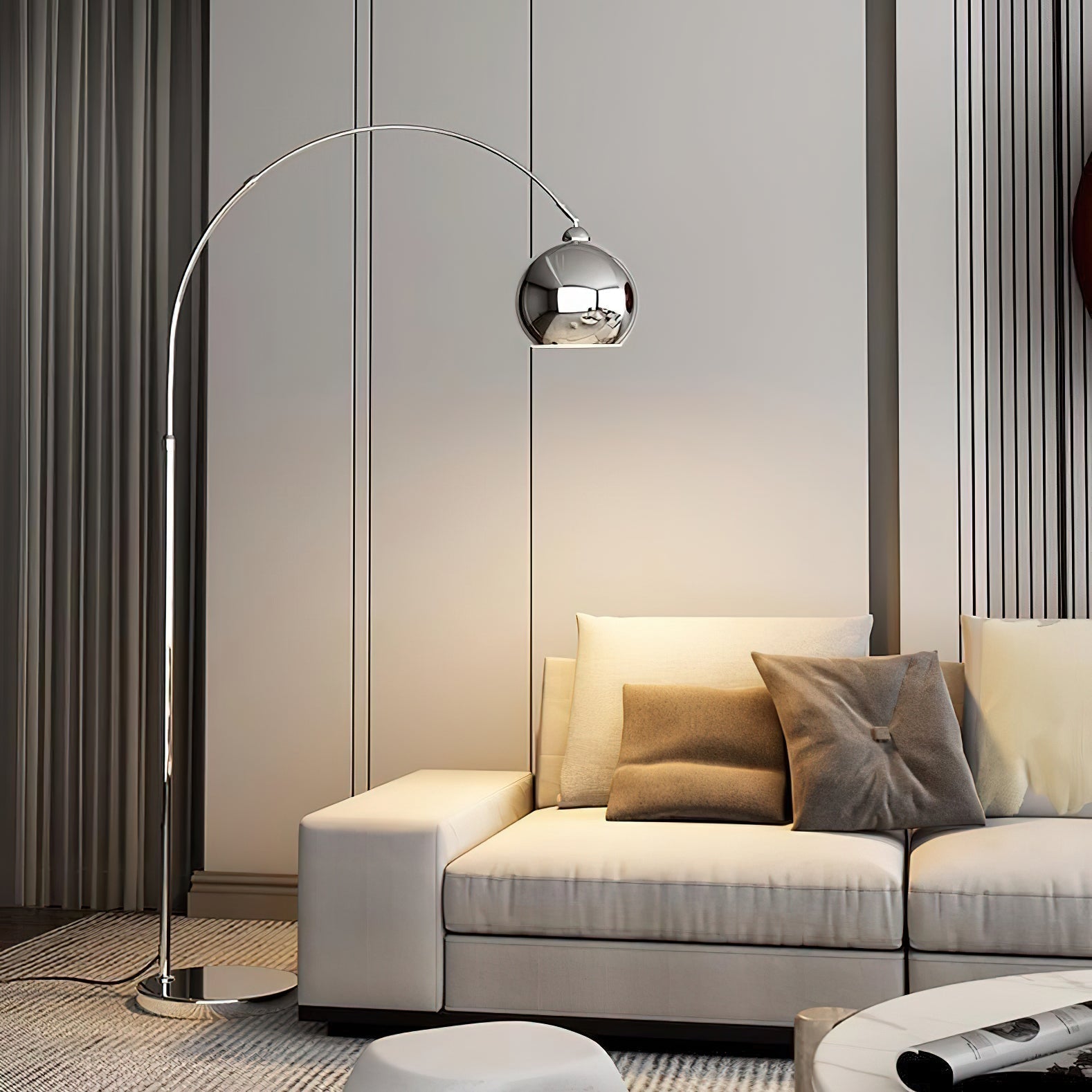 Opal Minimalist Floor Lamp-Neutral Decor