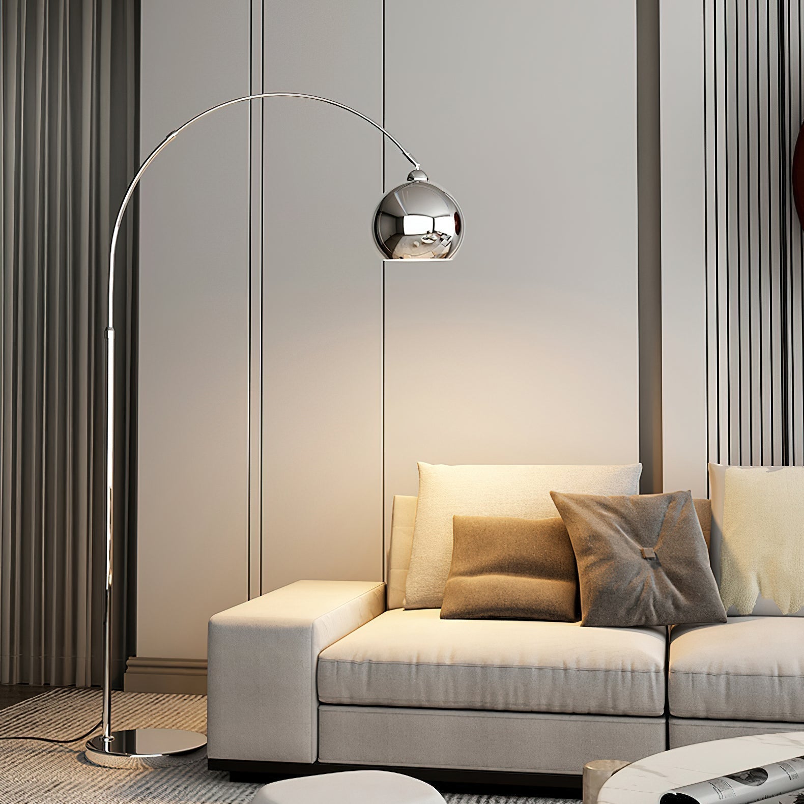 Opal Minimalist Floor Lamp-Neutral Decor