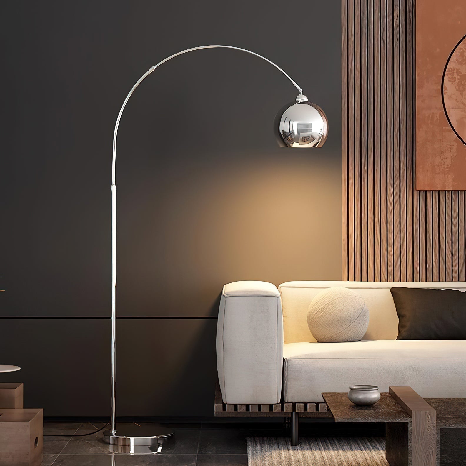 Opal Minimalist Floor Lamp-Neutral Decor