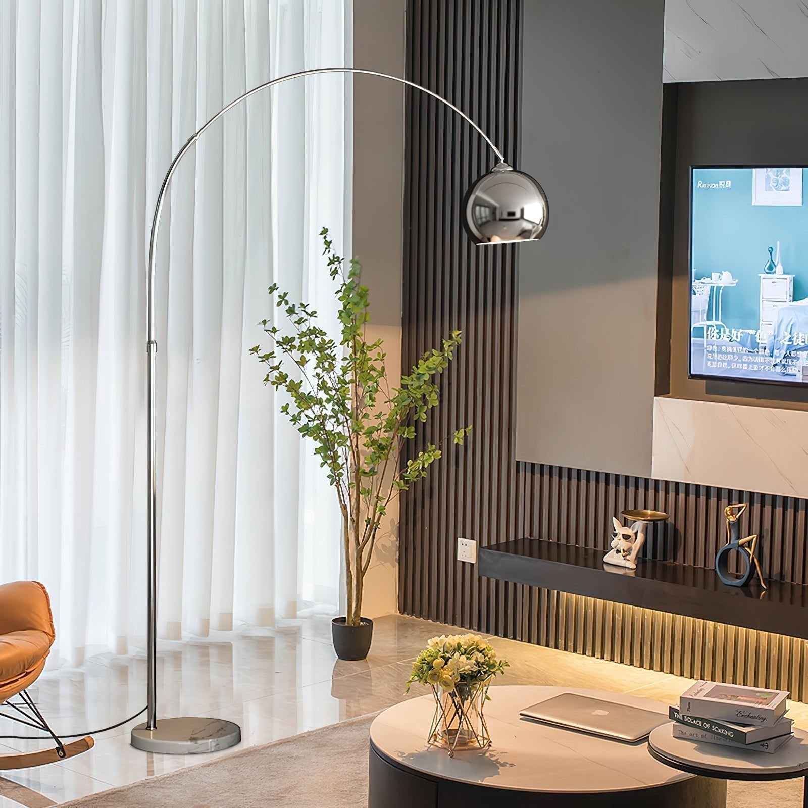 Opal Minimalist Floor Lamp-Neutral Decor