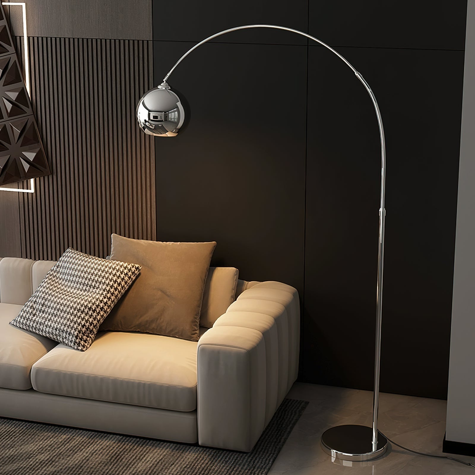 Opal Minimalist Floor Lamp-Neutral Decor