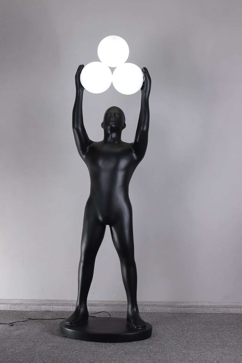 Eurshaia Sculptural Black Floor Lamp-Neutral Decor